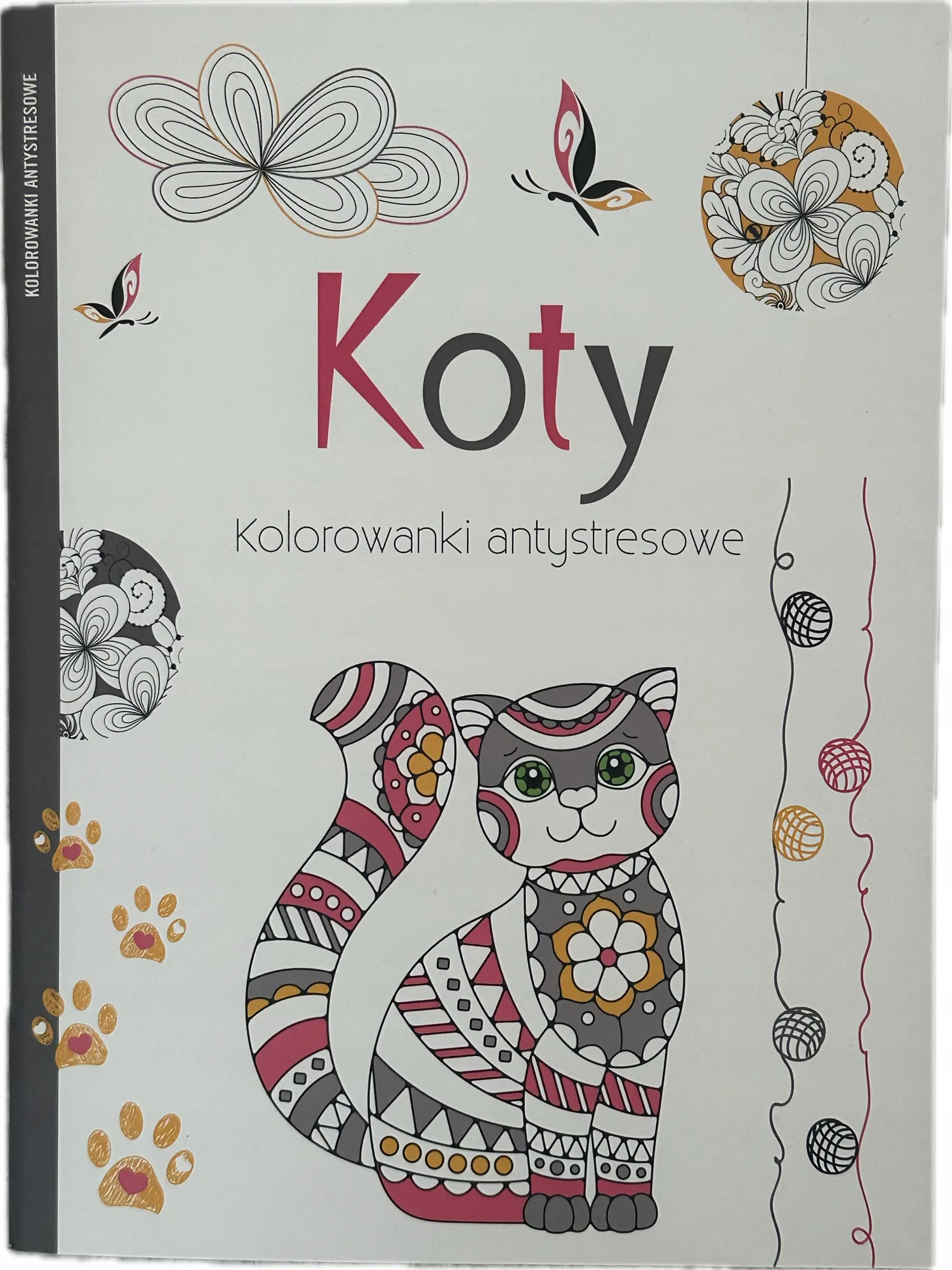 Okładka: kolorowanki dla dorosłych antystresowe koty KOTKI