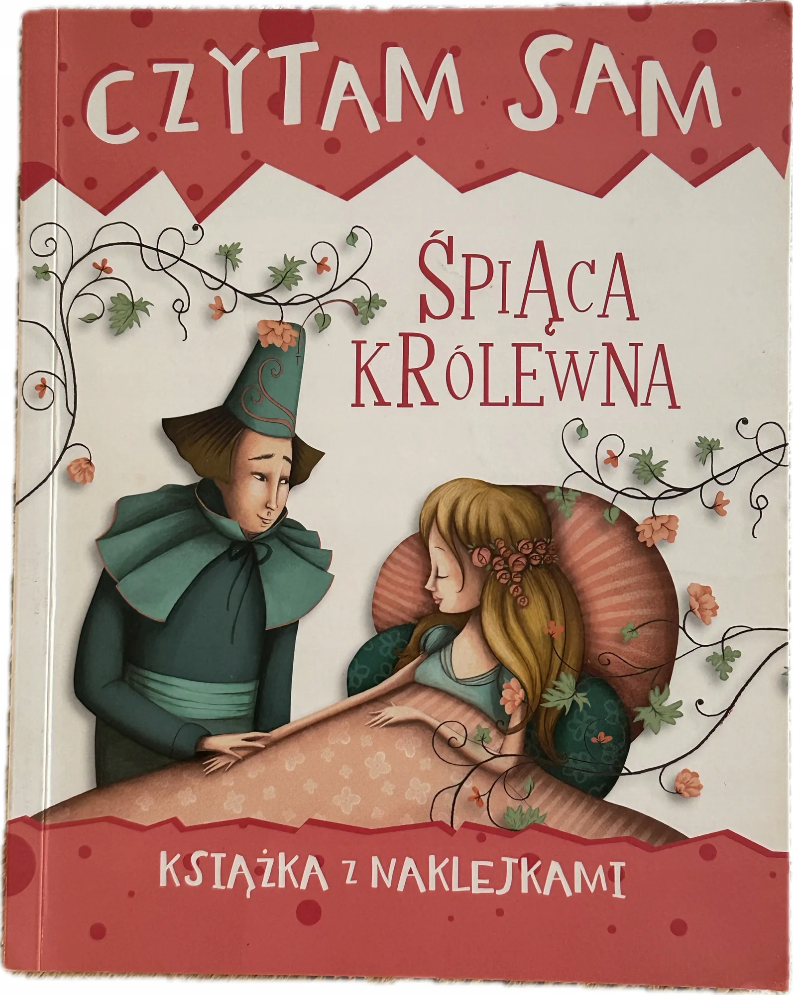 Okładka: Czytam Sam ŚPIĄCA KRÓLEWNA dla dzieci pierwsza czytanka duże literki
