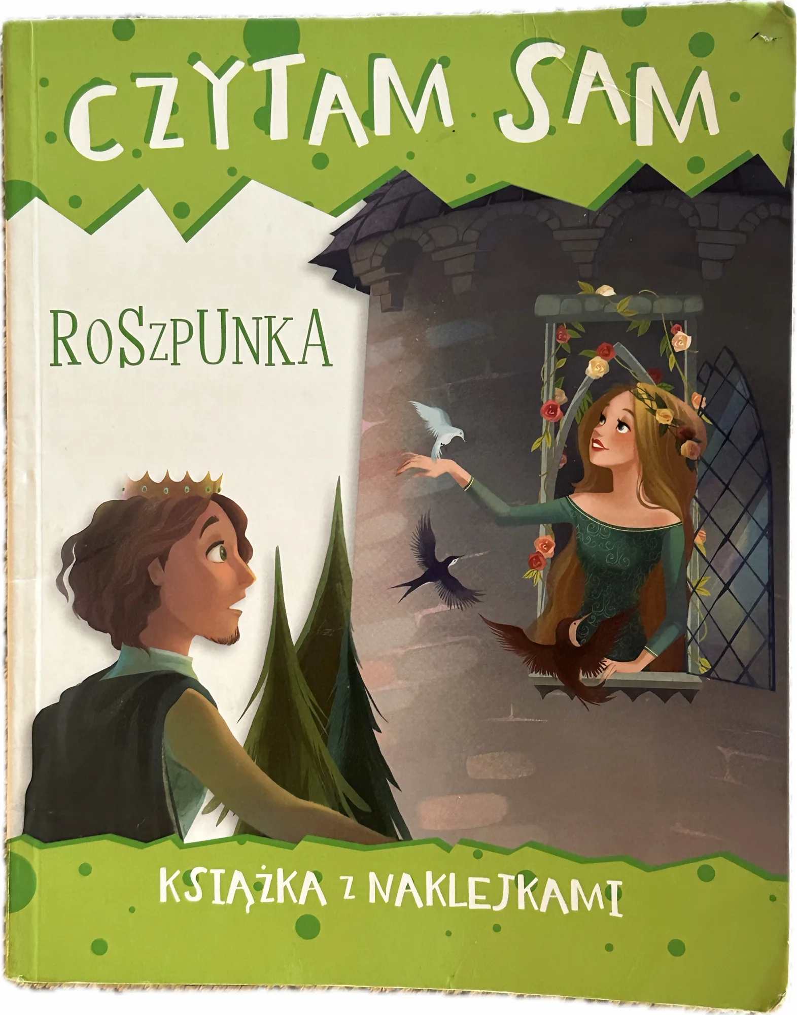 Okładka: Czytam Sam ROSZPUNKA dla dzieci pierwsza czytanka duże literki