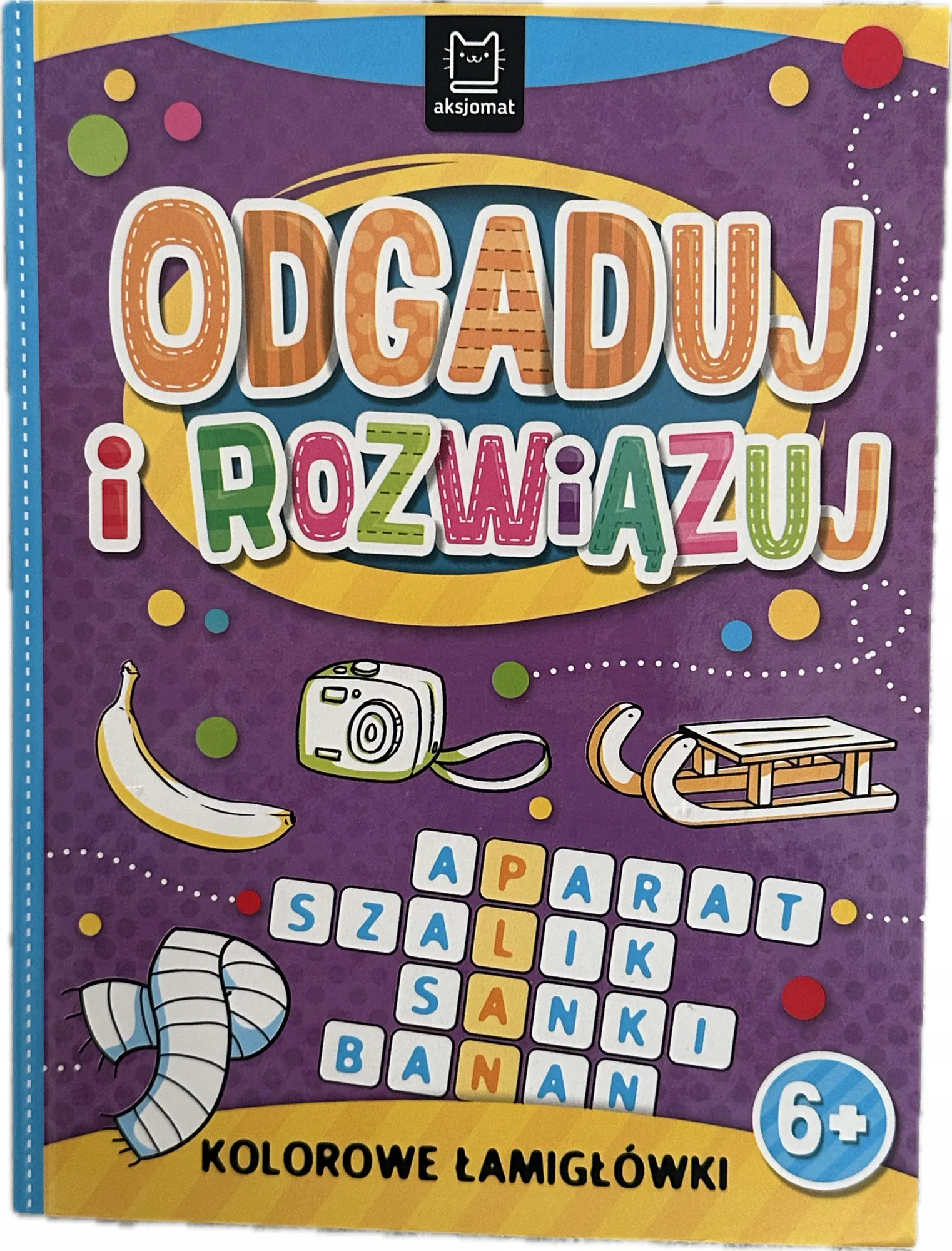 Okładka: 5+ łamigłówki dla przedszkolaków Krzyżówki labirynty zadania logiczne