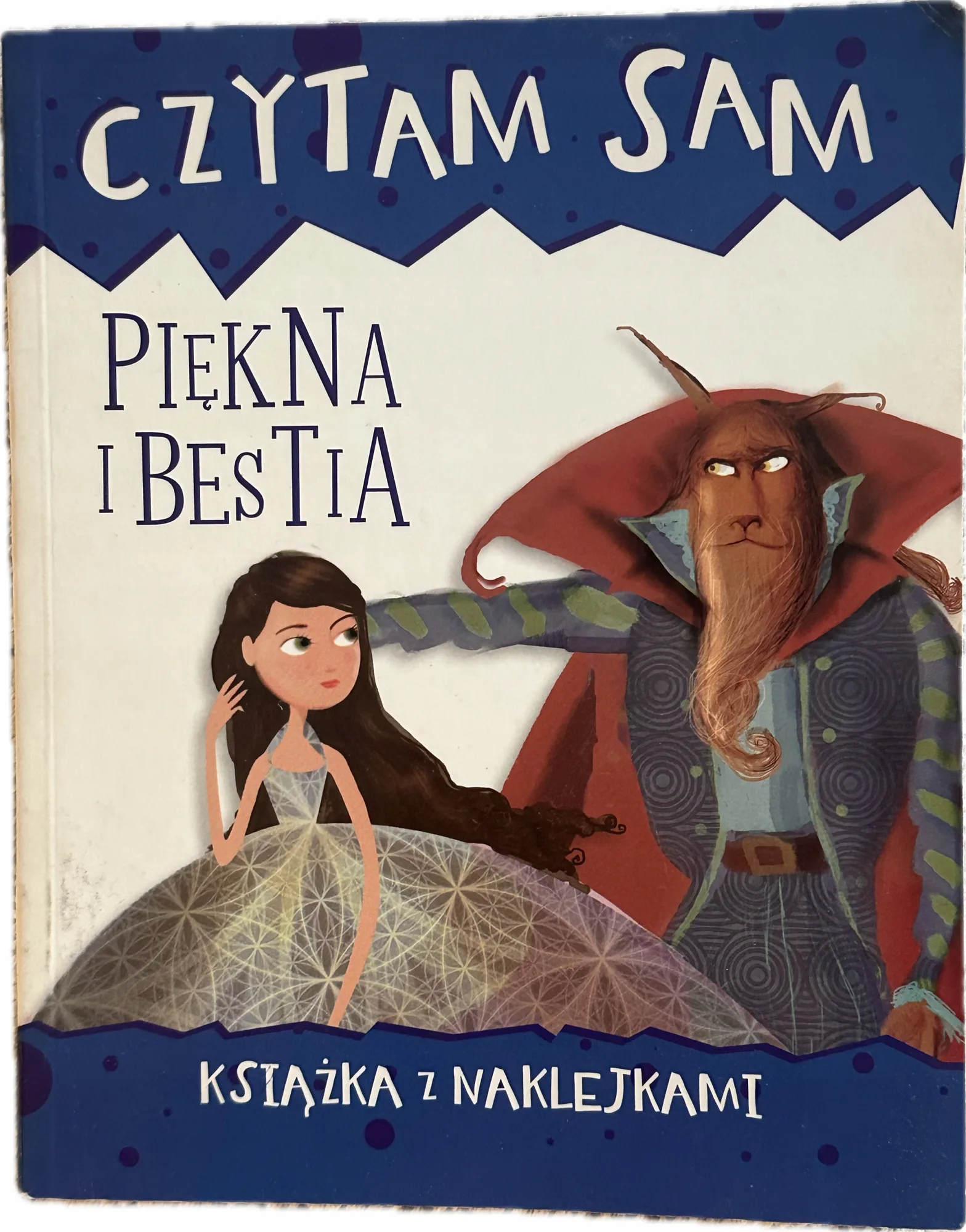 Okładka: Czytam Sam PIĘKNA I BESTIA dla dzieci pierwsza czytanka duże literki