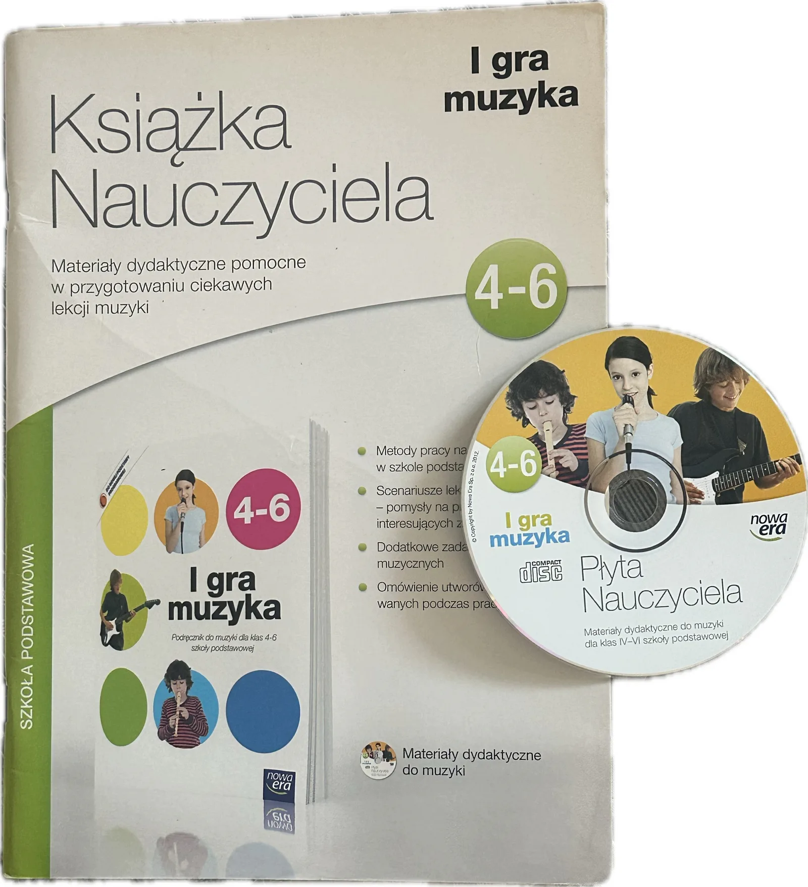 Okładka: I gra muzyka klasa 4 5 6 książka nauczyciela poradnik NOWA ERA PŁYTA CD