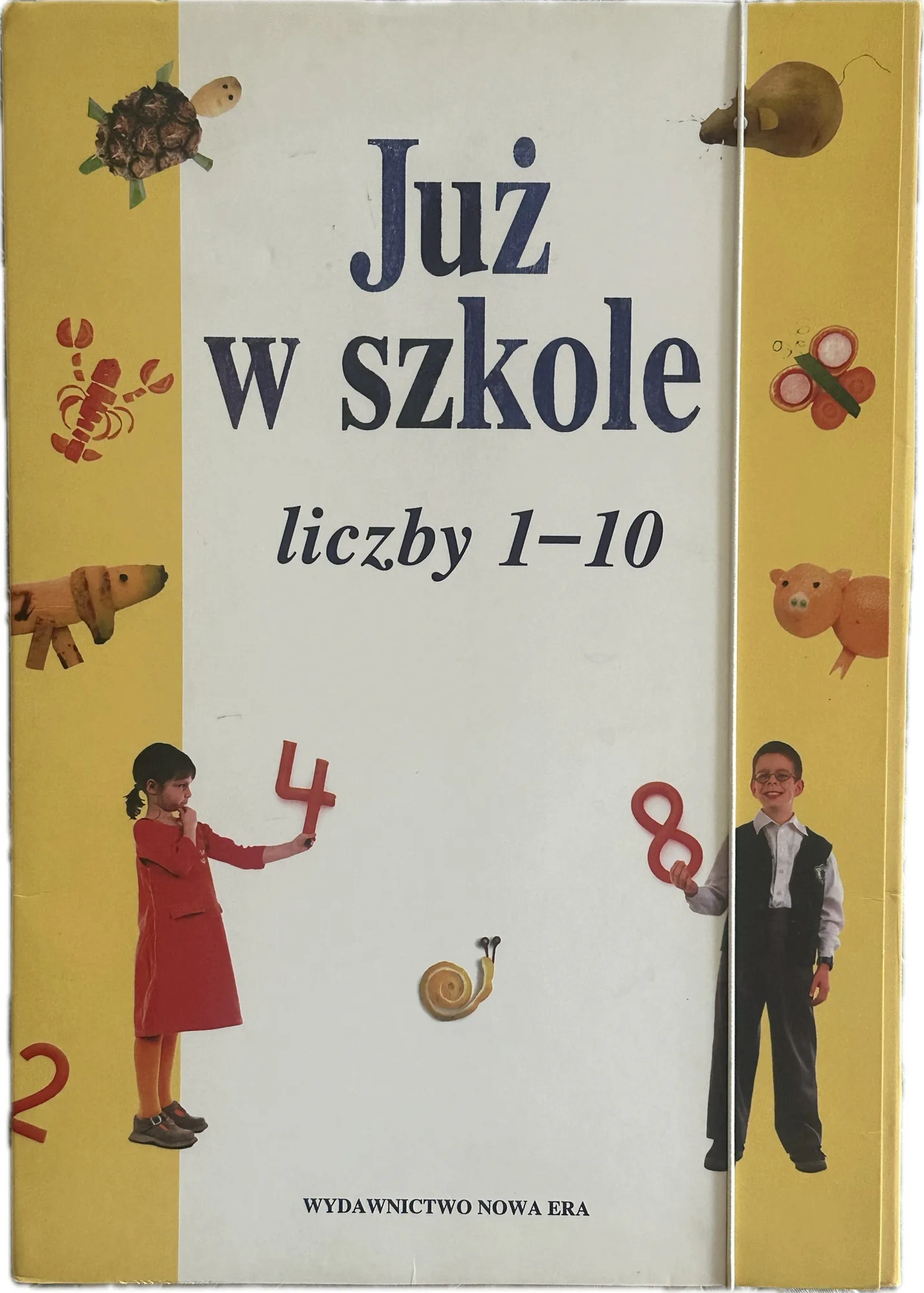 Okładka: JUŻ w szkole liczby cyfry 1-10 plansze edukacyjne A4