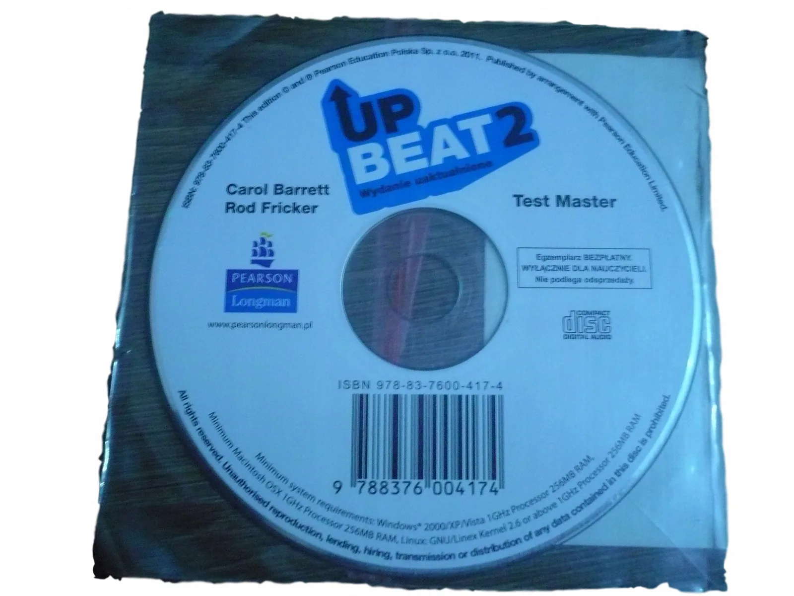 Okładka: UP BEAT 2 test cd upbeat TESTY sprawdziany język ANGIELSKI