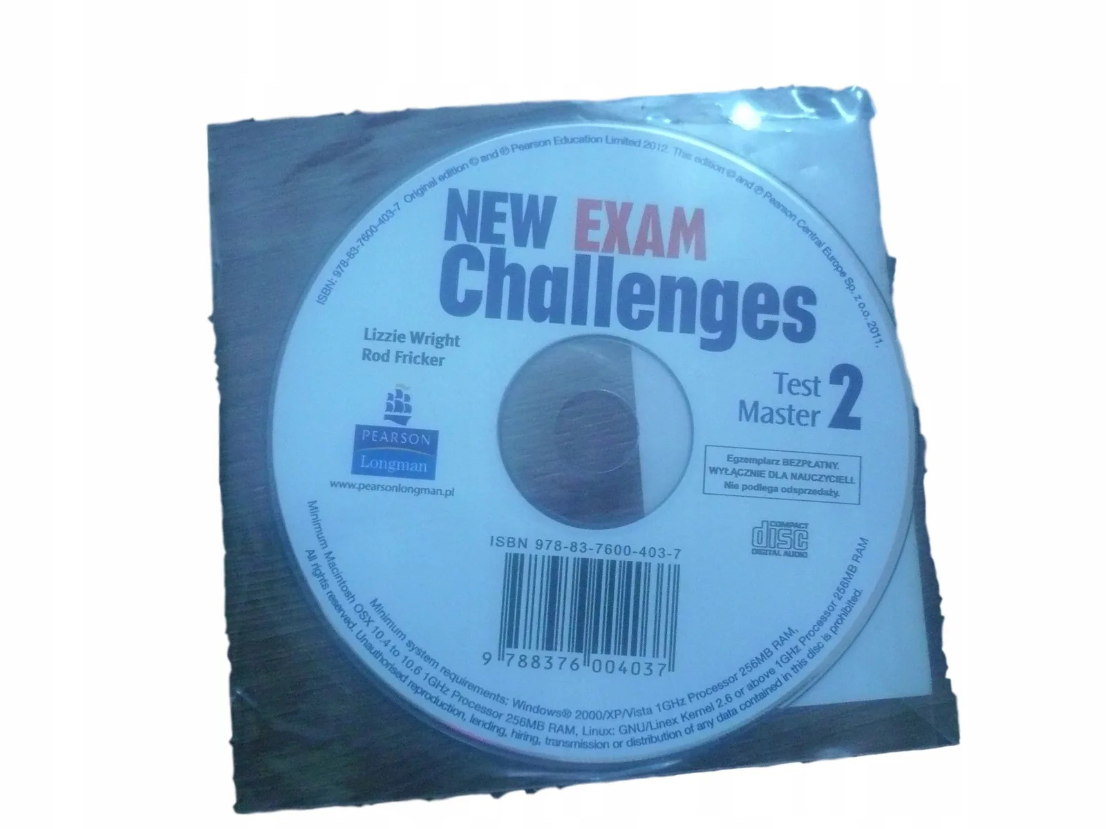 Okładka: NEW EXAM CHALLENGES 2 testy sprawdziany na cd