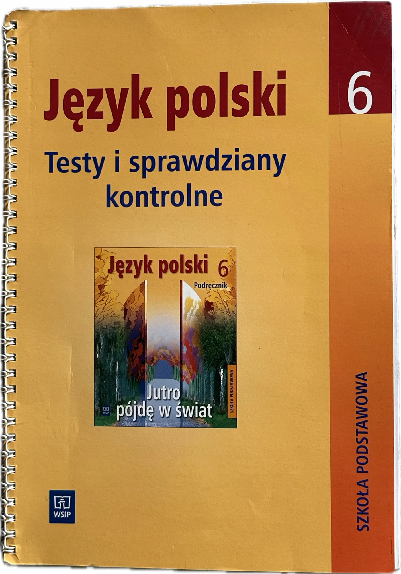 Okładka: JUTRO PÓJDĘ W ŚWIAT klasa 6 TESTY sprawdziany WSIP JĘZYK POLSKI