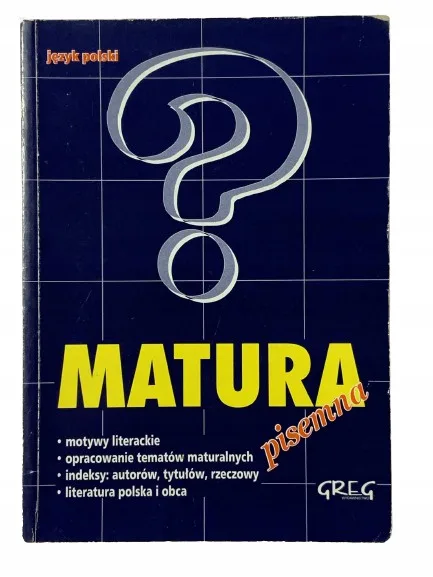 Okładka: MOTYWY LITERACKIE liceum MATURA ŚCIĄGA J. POLSKI