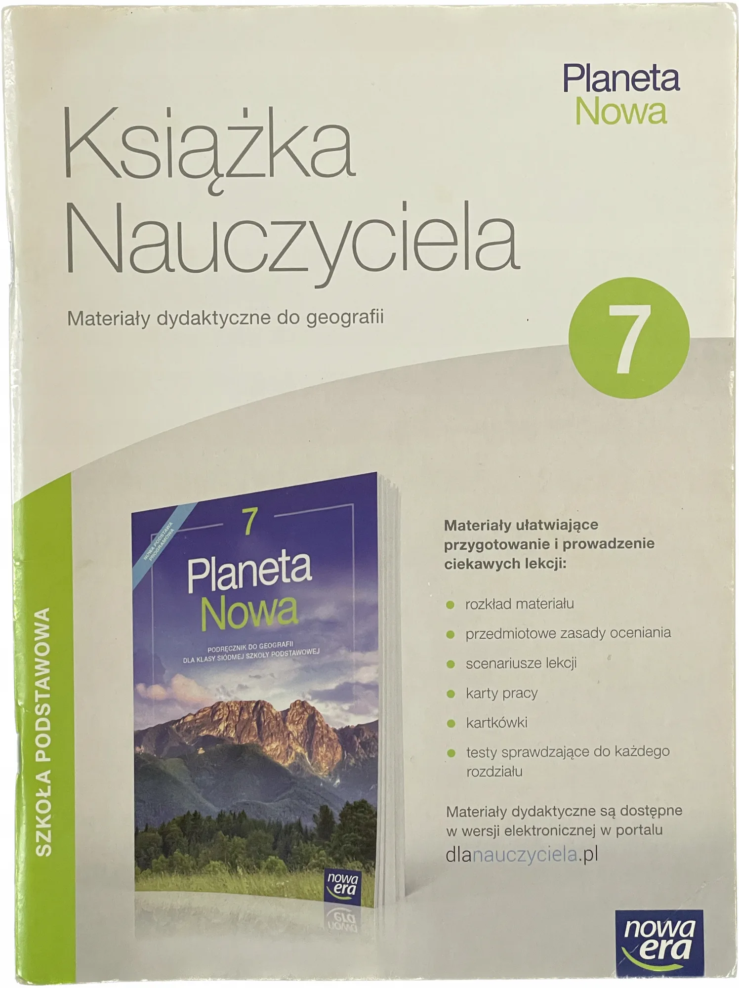 Okładka: Planeta nowa klasa 7 książka nauczyciela testy sprawdziany NOWA ERA