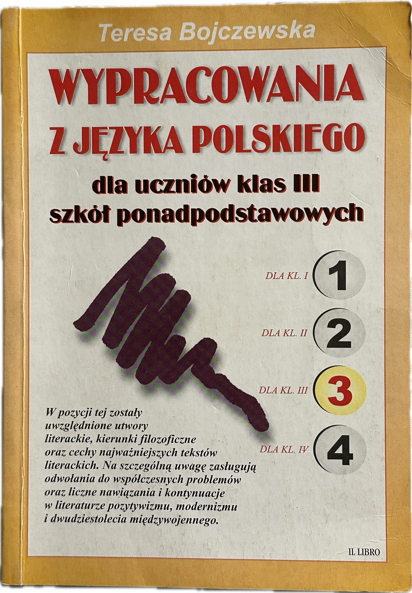 Okładka: Wypracowania język polski klasa 3 liceum szkoła średnia matura pozytywizm