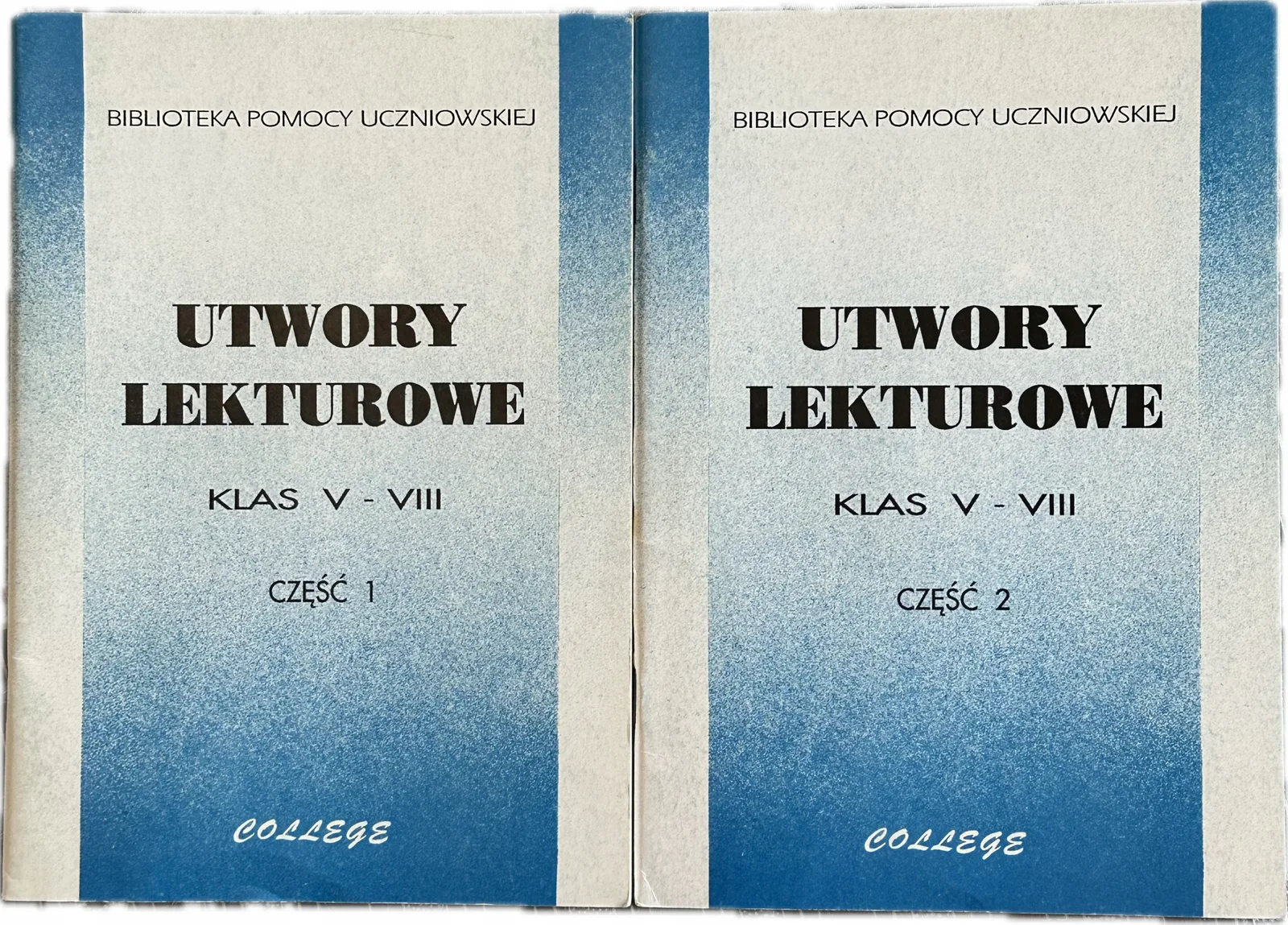 Okładka: Utwory lekturowe opracowania omówienia część 1 i 2 klasa 5 6 7 8