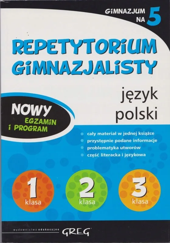Okładka: Język polski REPETYTORIUM GIMNAZJALNE ściąga 7 8