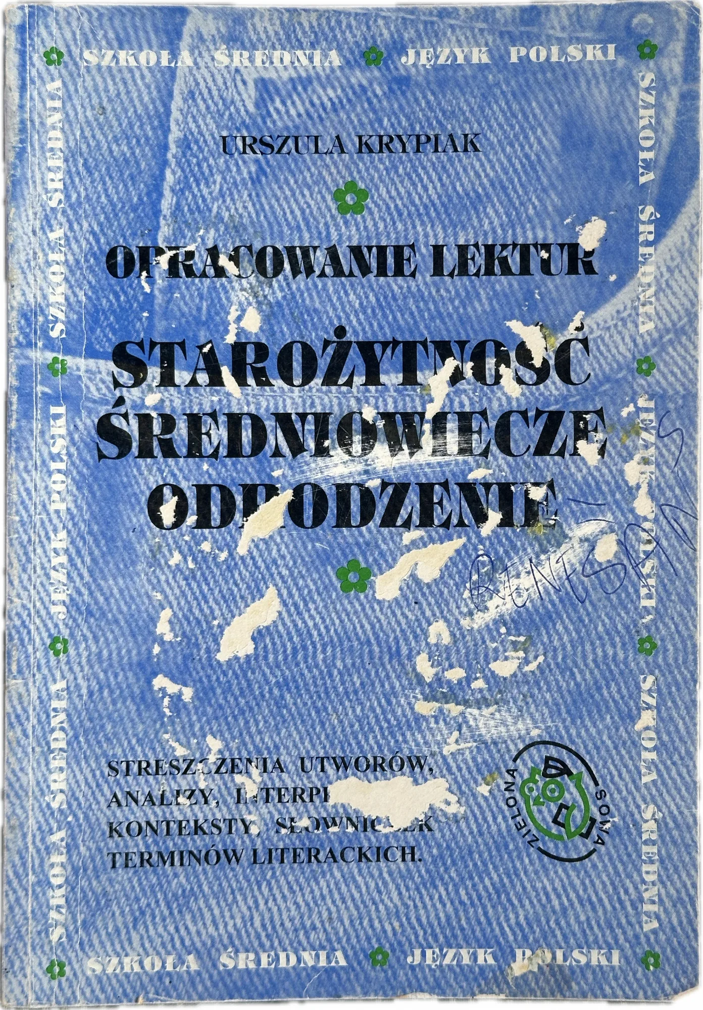 Okładka: Starożytność Średniowiecze Odrodzenie liceum ściąga opracowania lektur LO