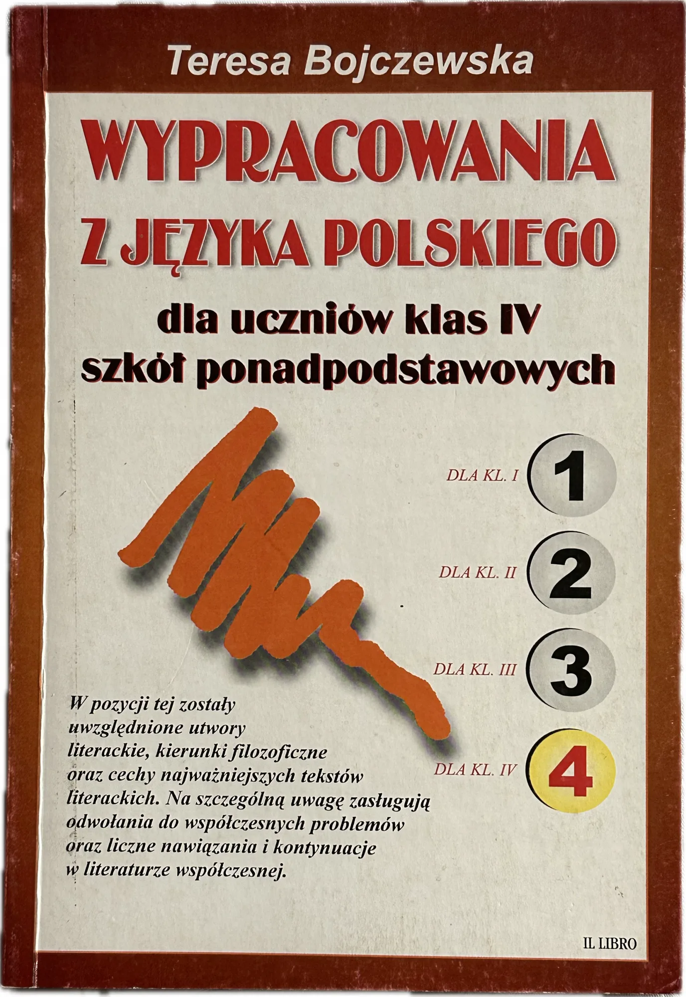Okładka: Wypracowania język polski klasa 4 liceum szkoła średnia matura l. współczes