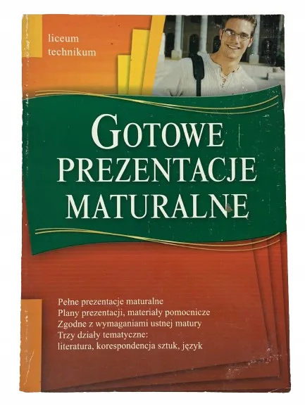 Okładka: GOTOWE PREZENTACJE MATURALNE liceum MATURA
