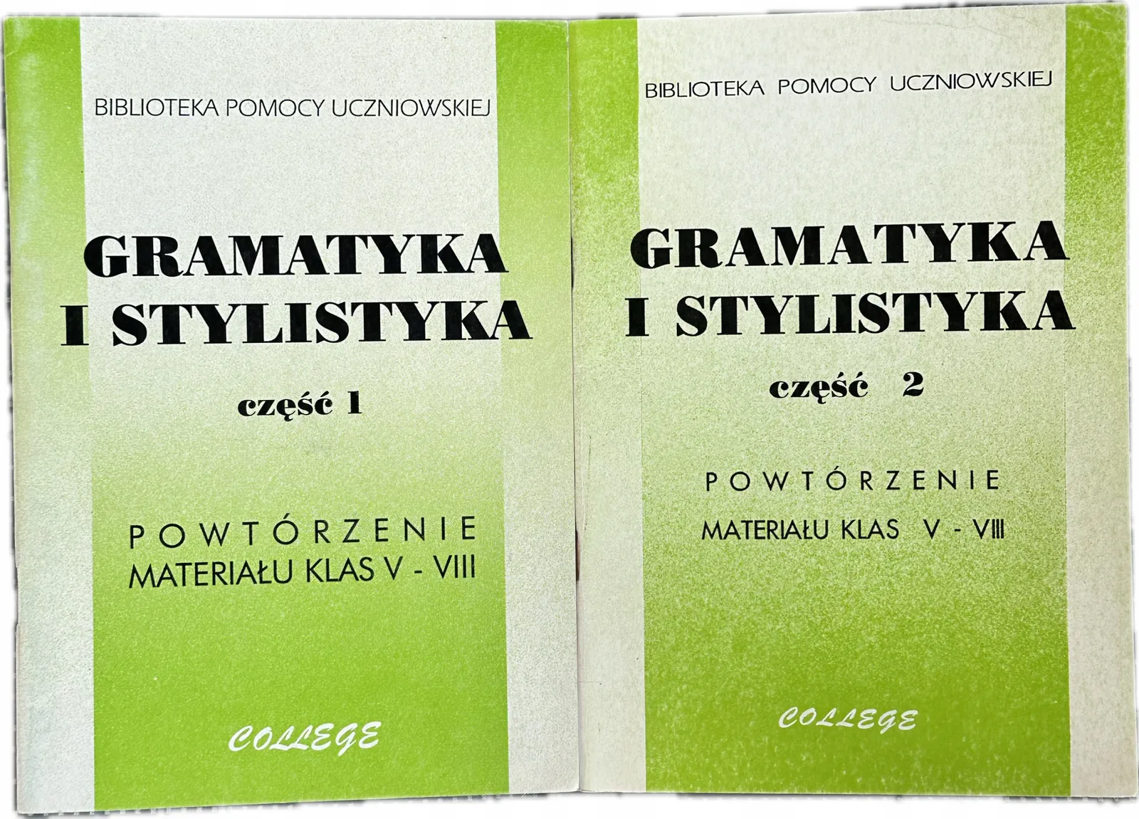 Okładka: Gramatyka i stylistyka powtórzenie materiału klasa 5 6 7 8 część 1 i 2
