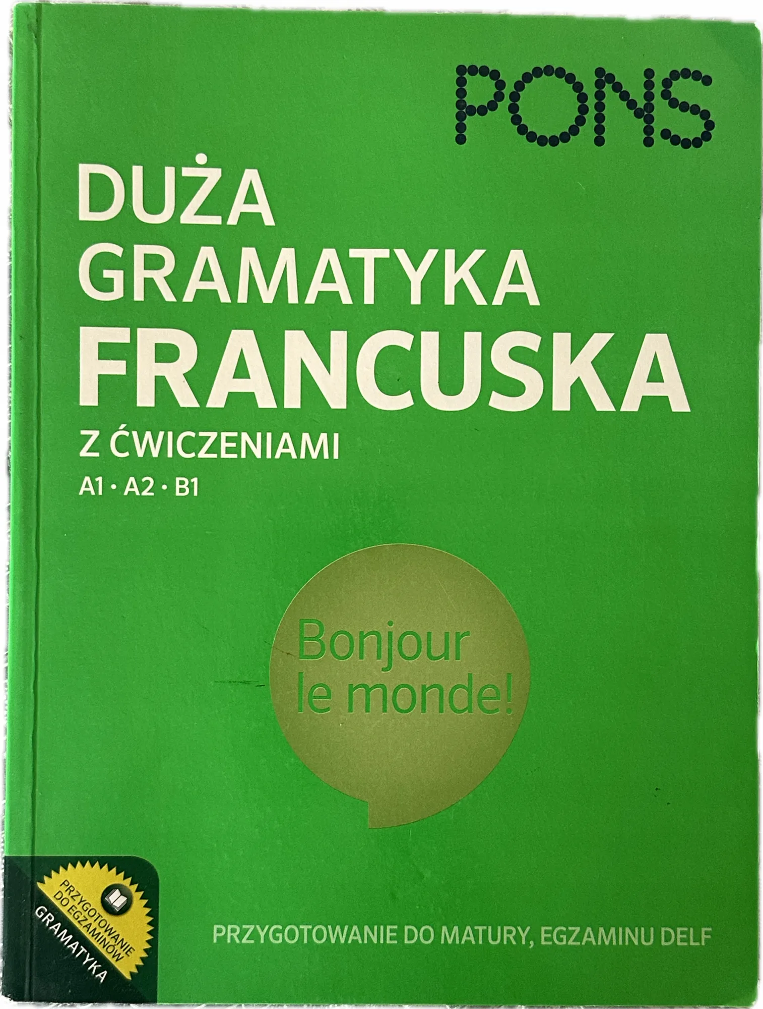 Okładka: Duża gramatyka FRANCUSKA z ćwiczeniami język francuski PONS stan bdb-