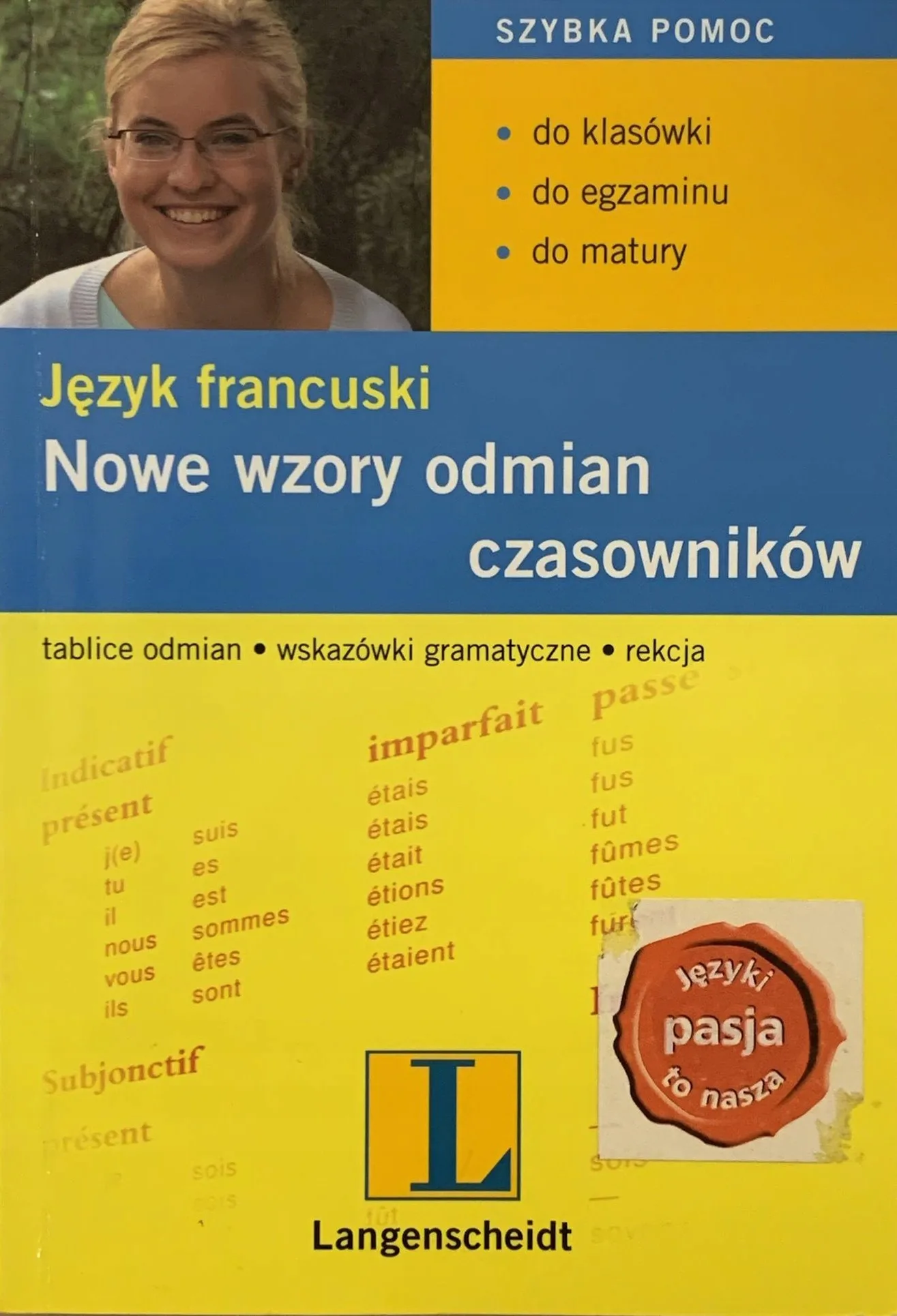 Okładka: Język francuski odmiany czasowników czasowniki