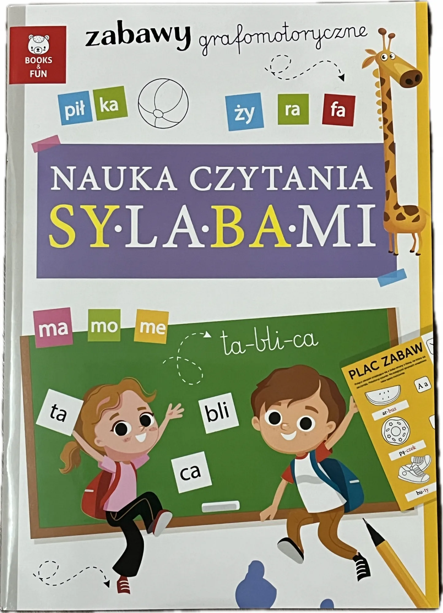 Okładka: Nauka czytania sylabami pisania kaligrafia elementarz duży kolorowy druk