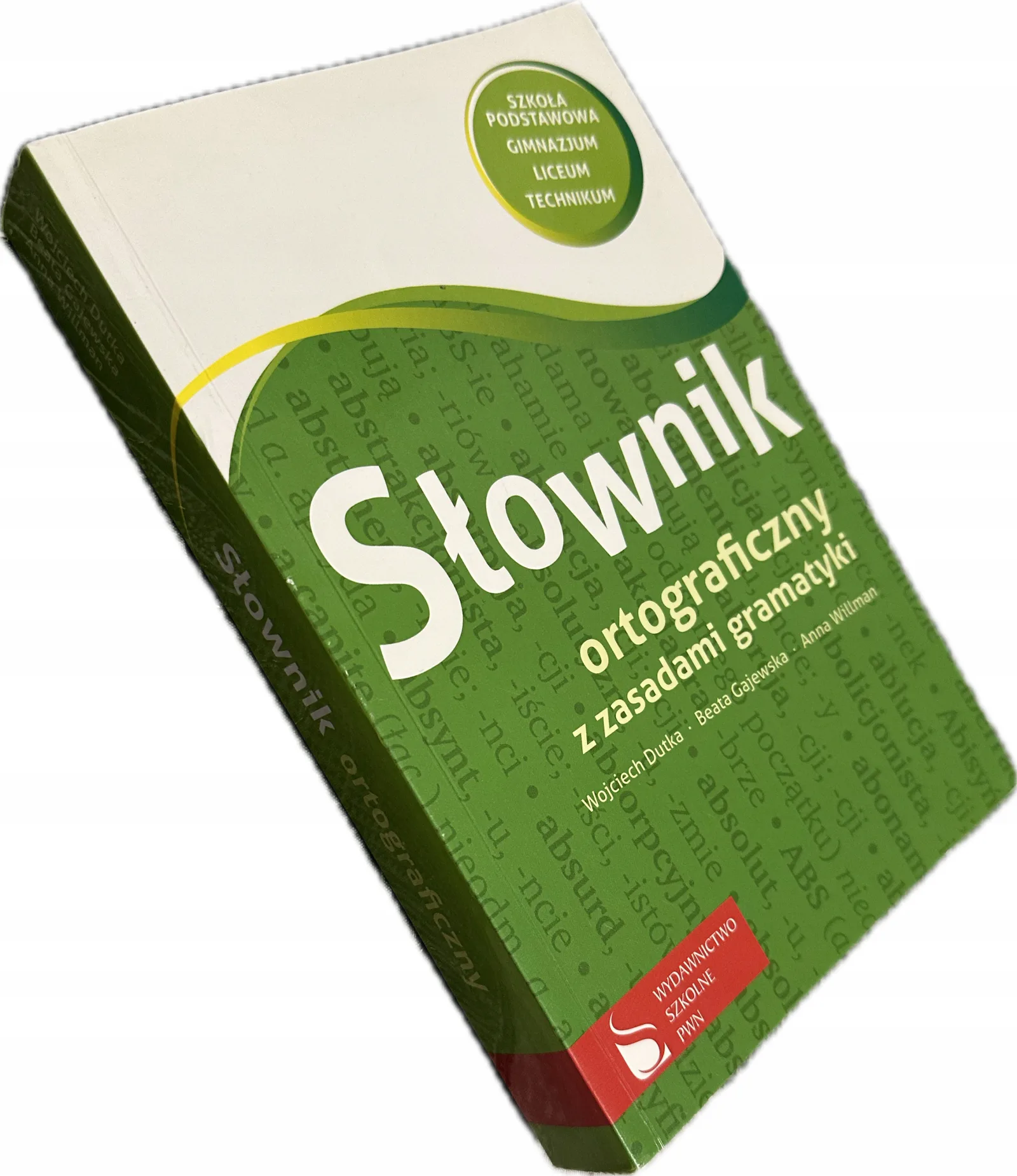 Okładka: Słownik ortograficzny z zasadami gramatyki PWN