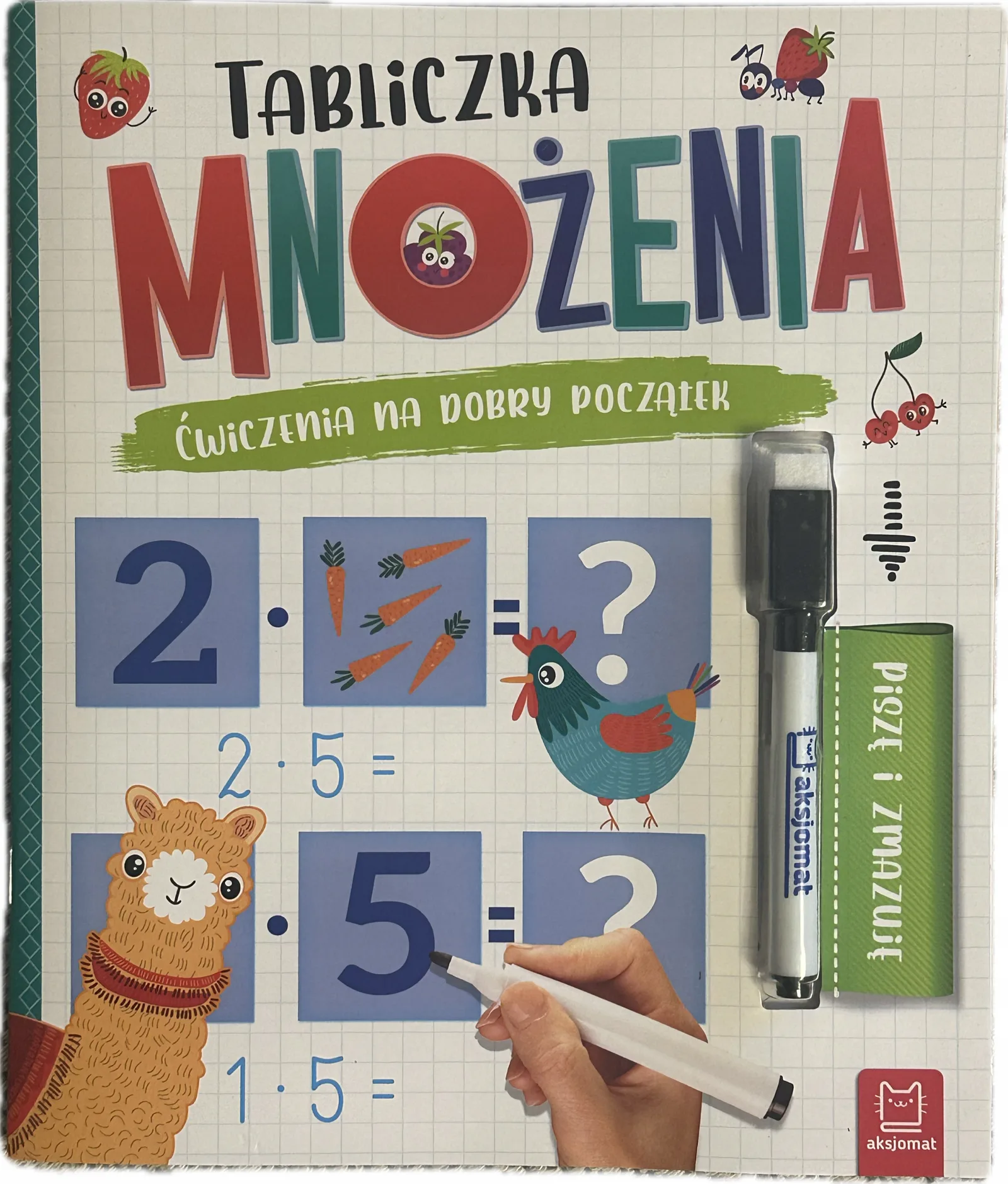 Okładka: Tabliczka mnożenia z pisakiem książka wielokrotnego użytku PISZĘ I ZMAZUJĘ