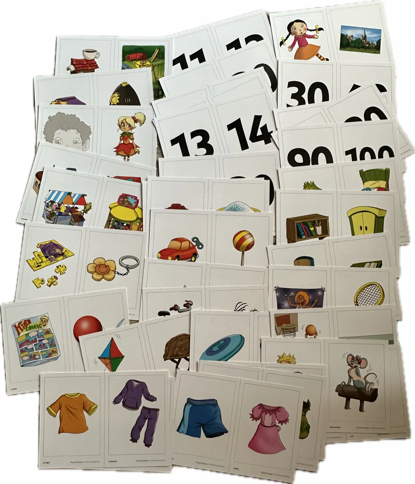 Okładka: JĘZYK ANGIELSKI KARTY OBRAZKOWE flashcards 77 szt klasa 2