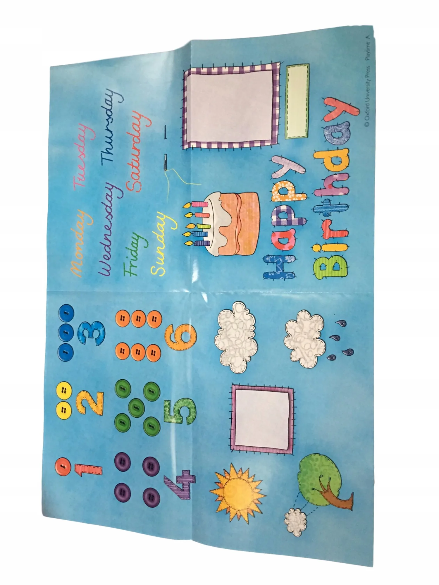 Okładka: PLAYTIME A cyfry dni tygodnia PLAKAT angielski