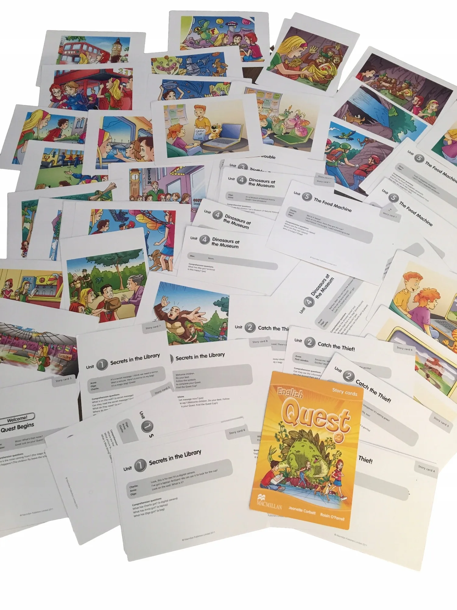 Okładka: ENGLISH QUEST 3 story cards HISTORYJKI komplet