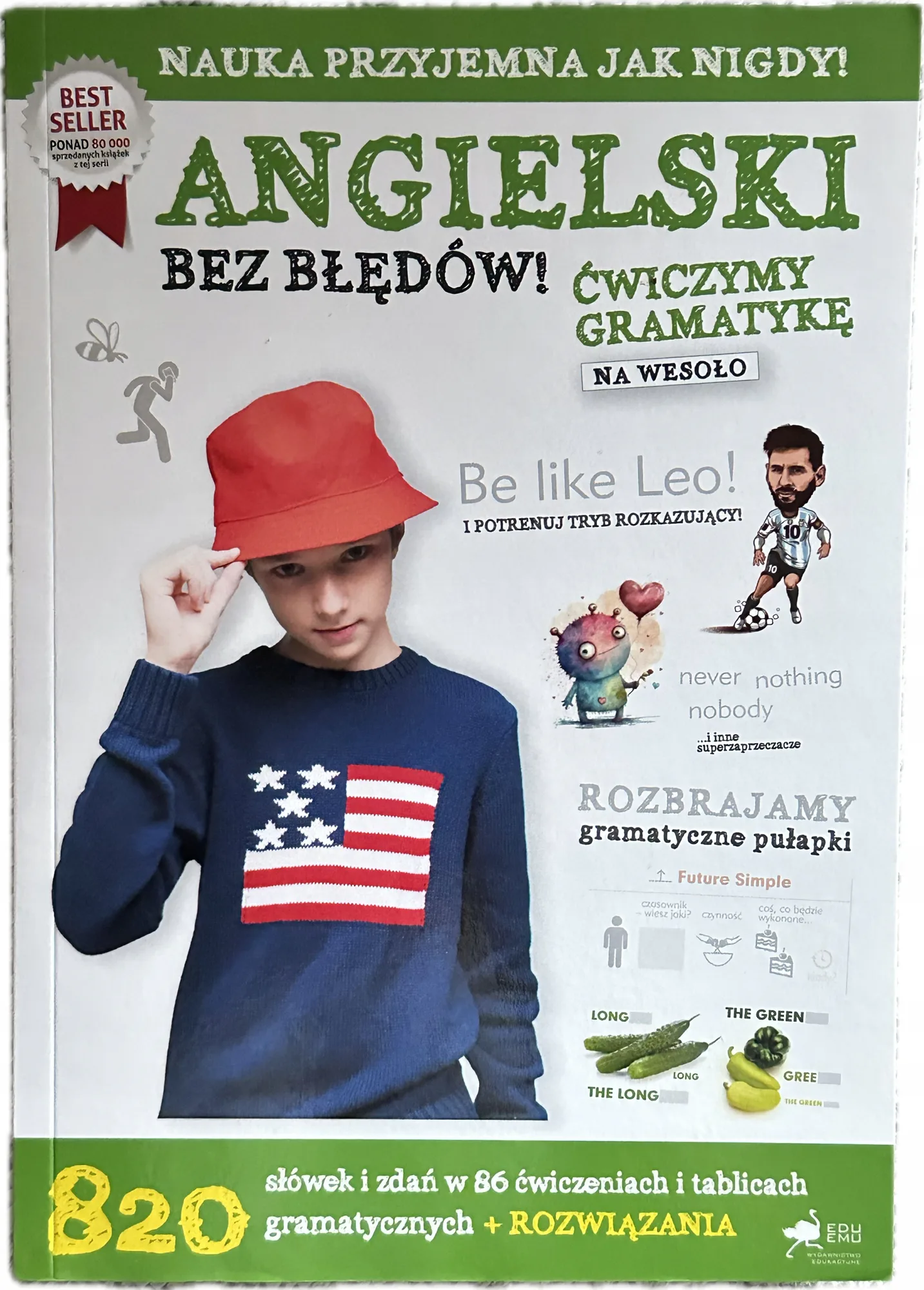 Okładka: język Angielski bez błędów ŚCIĄGA klasa 4 5 6 GRAMATYKA ćwiczenia słówka