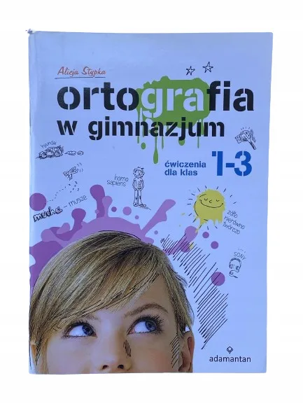 Okładka: ĆWICZENIA Z ORTOGRAFII KLASA 7 8 na dyktanda odpow