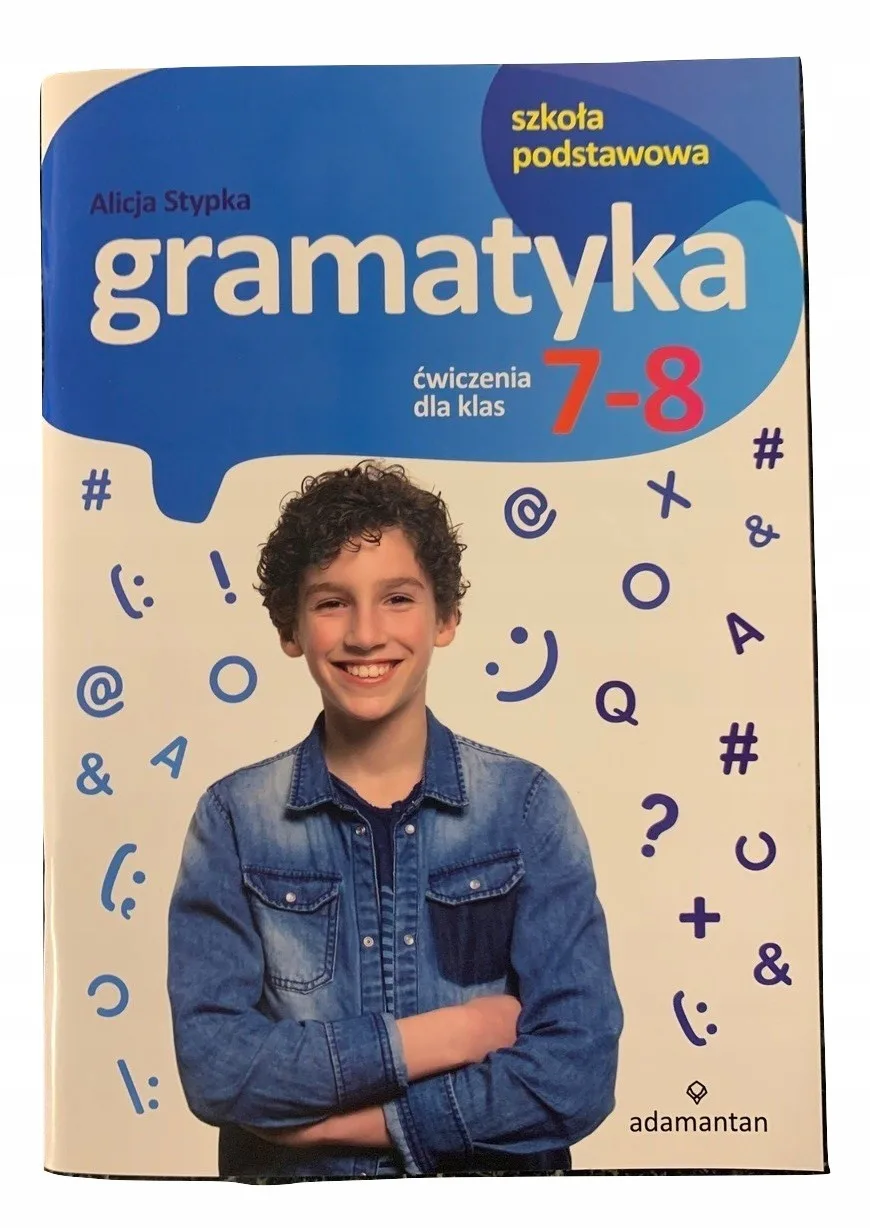 Okładka: Sprawdziany Z GRAMATYKI KLASA 7 8 TESTY ćwiczenia karty pracy