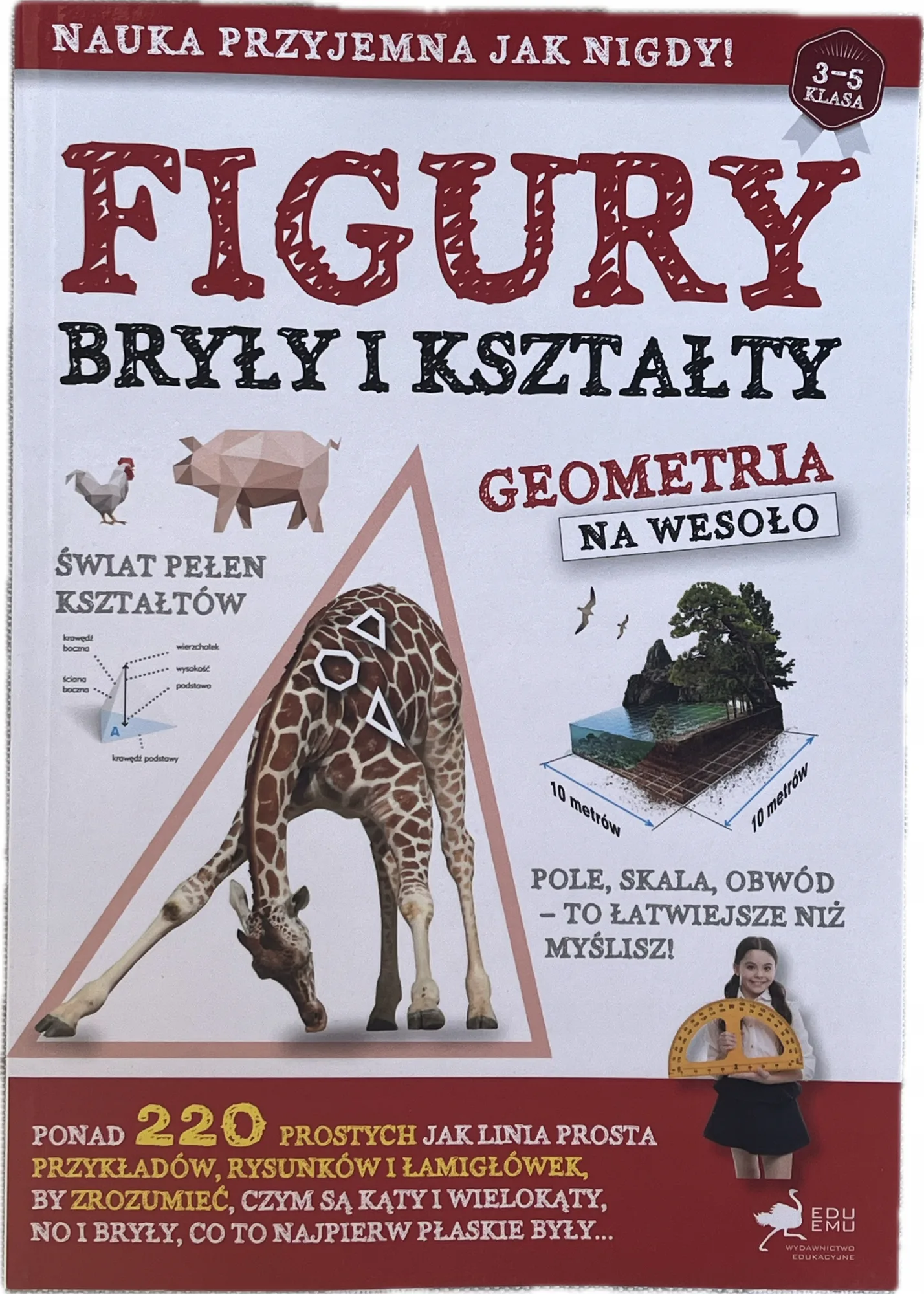 Okładka: Matematyka klasa 3 4 5 zbiór zadań na sprawdziany figury bryły kształty
