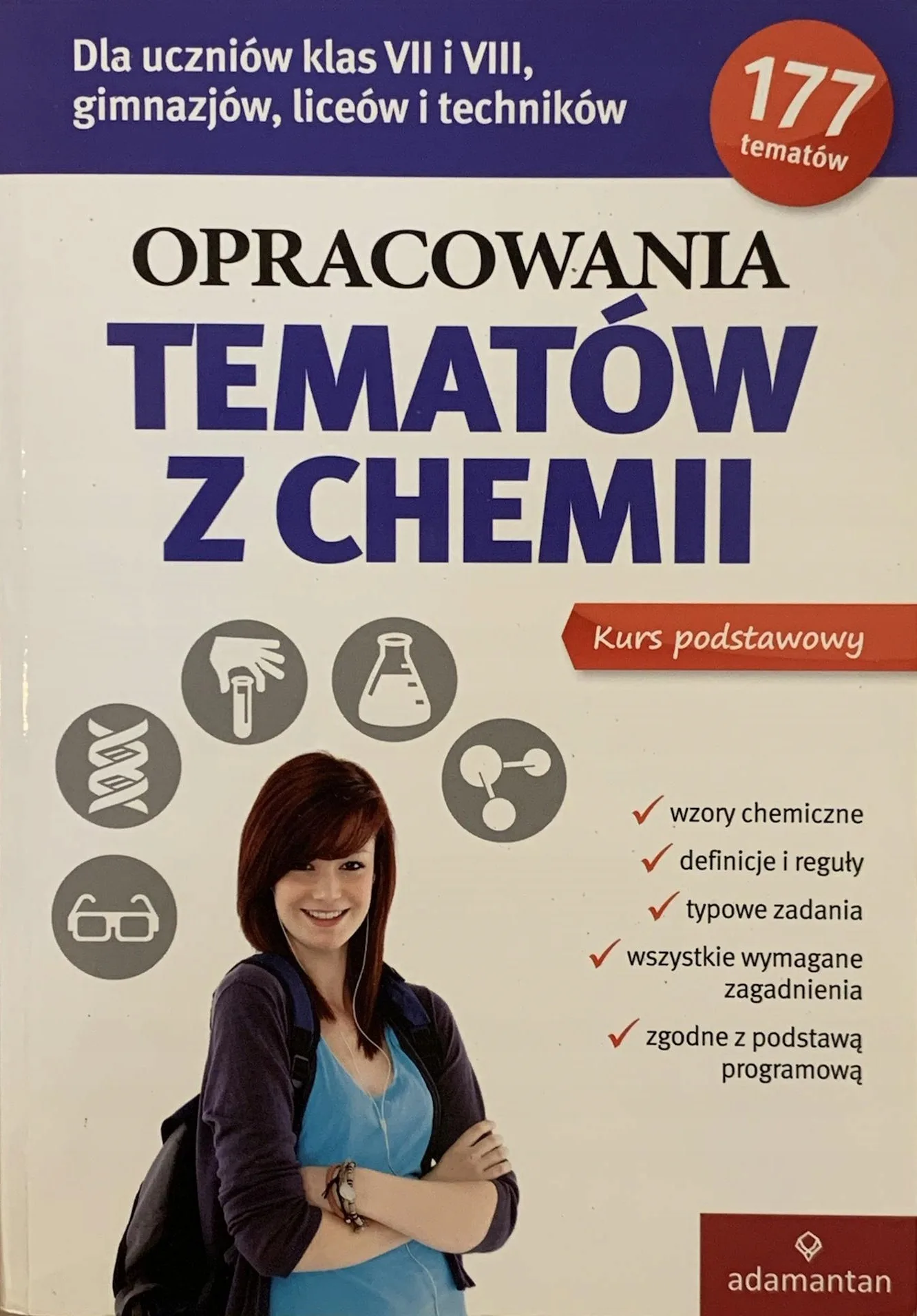 Okładka: CHemia ściąga KLASA 7 8 liceum opracowania bryk