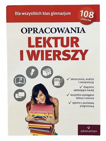 Okładka: OPRACOWANIA lektur ściąga LEKTURY KLASA 7 8 gimn
