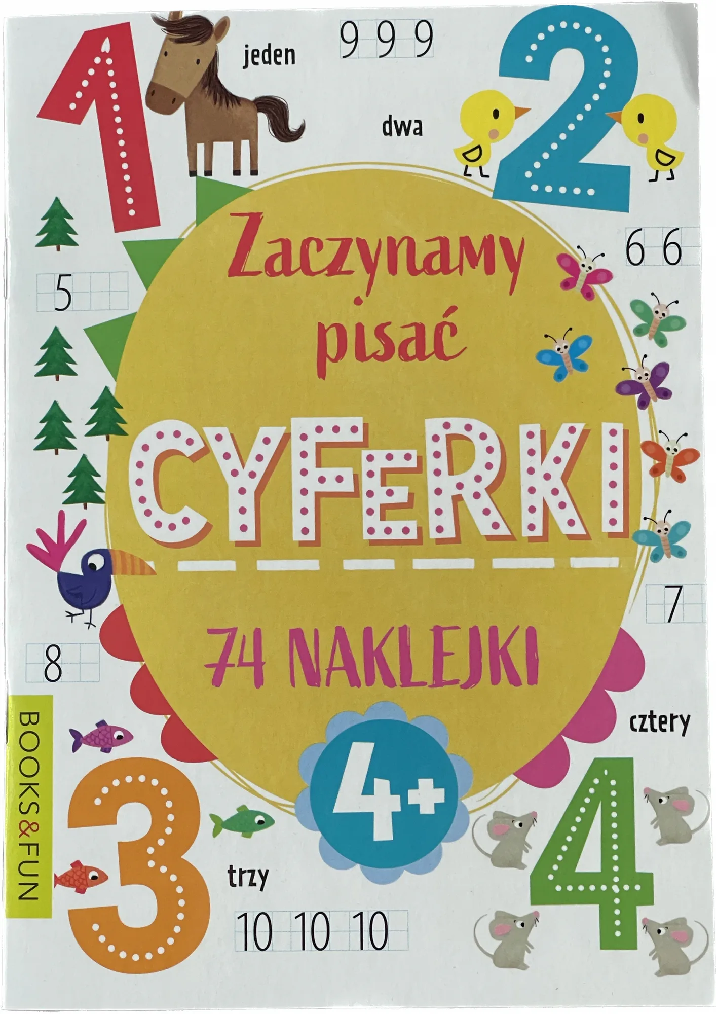 Okładka: CYFERKI cyfry ćwiczenia KALIGRAFIA naklejki nauka pisania