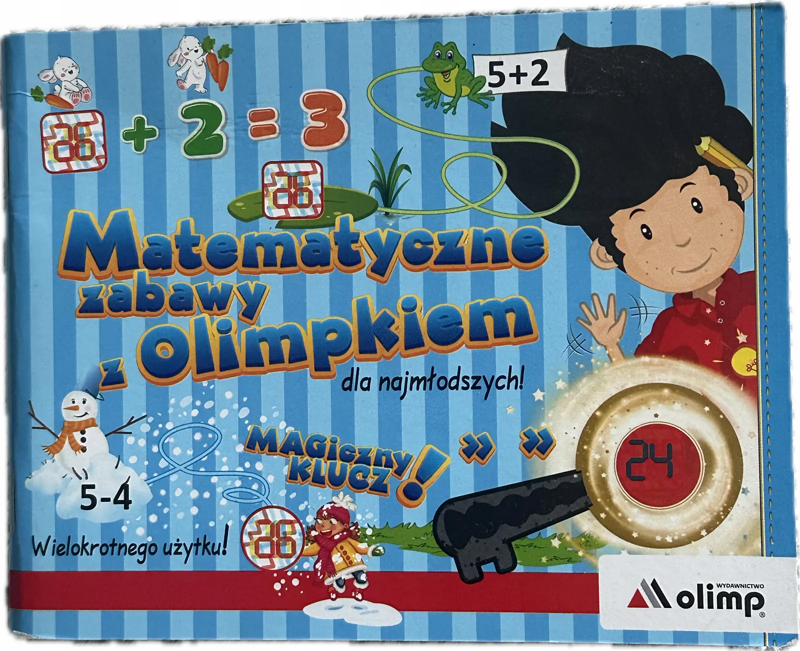Okładka: Matematyczne zabawy z Olimpkiem ćwiczenia zadania 6 7 lat OLIMP