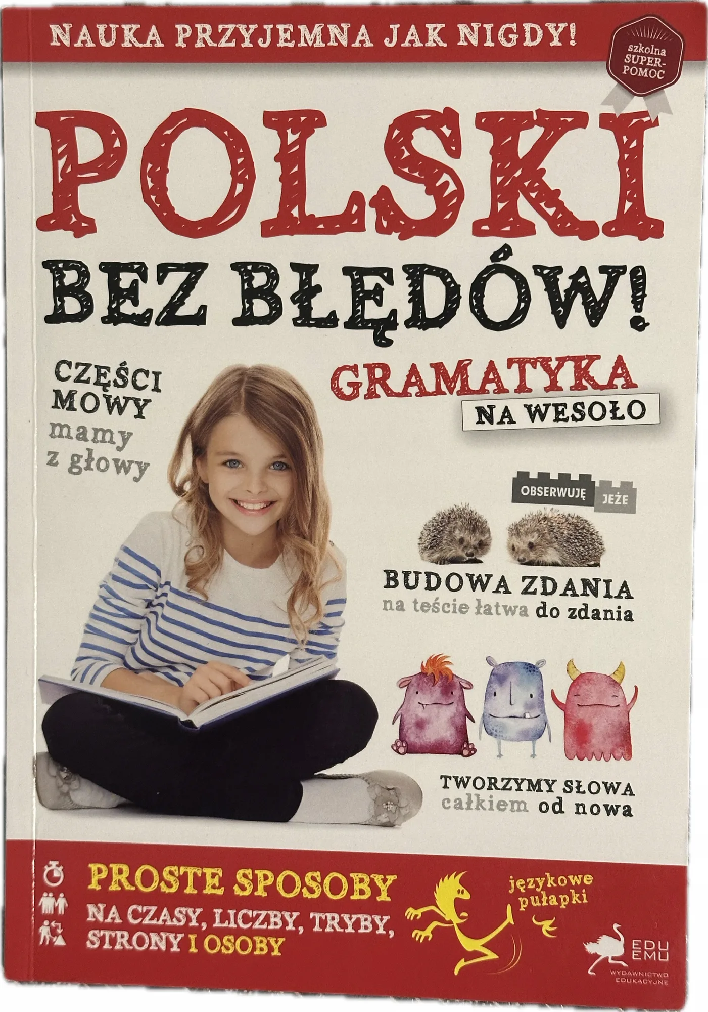 Okładka: Język polski gramatyka części mowy budowa zdania czasy liczby tryby