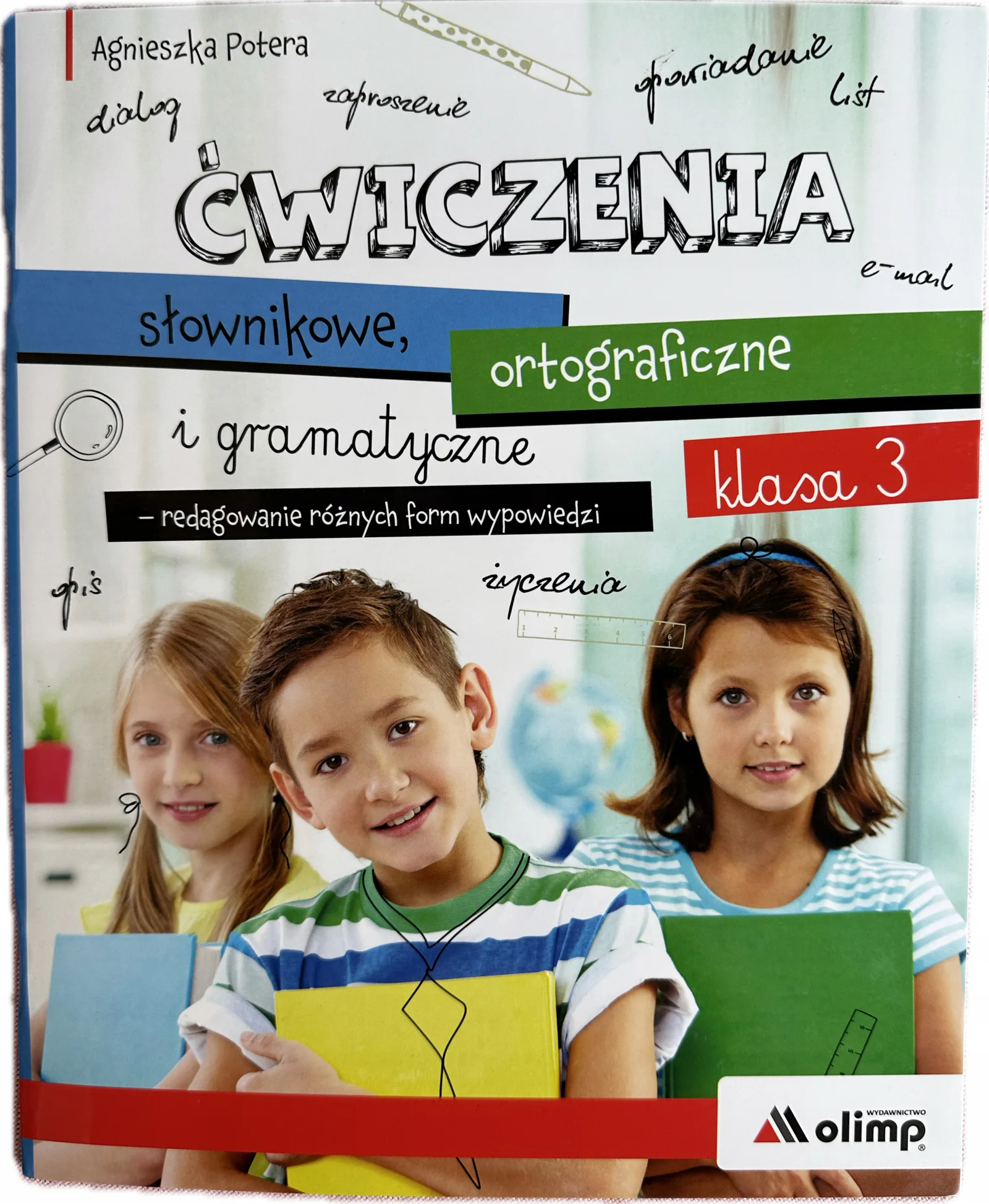 Okładka: Ortografia gramatyka ćwiczenia ortograficzne gramatyczne karty pracy kl. 3