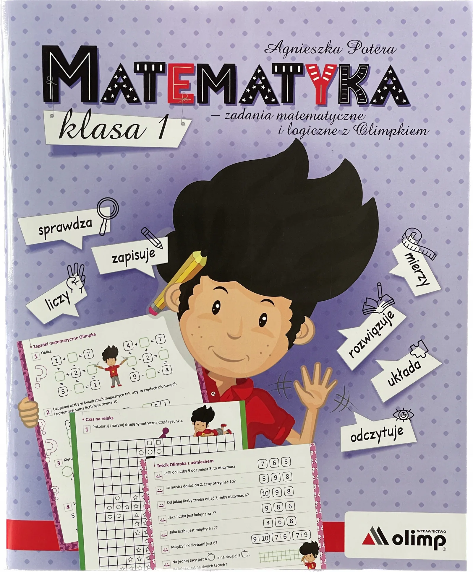 Okładka: Matematyka klasa 1 karty pracy zadania ćwiczenia GRAFY ZBIORY OLIMP