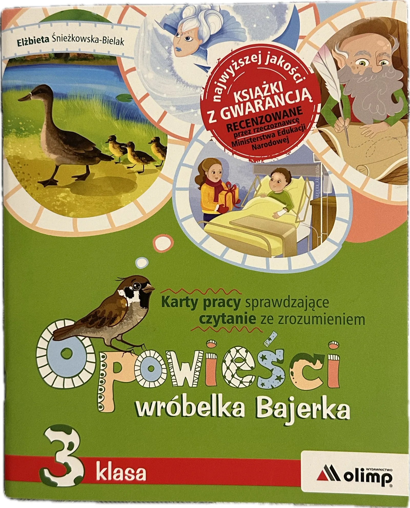 Okładka: Karty pracy CZYTANIE ze zrozumieniem kl. 3 Opowieści wróbelka Bajaderka odp