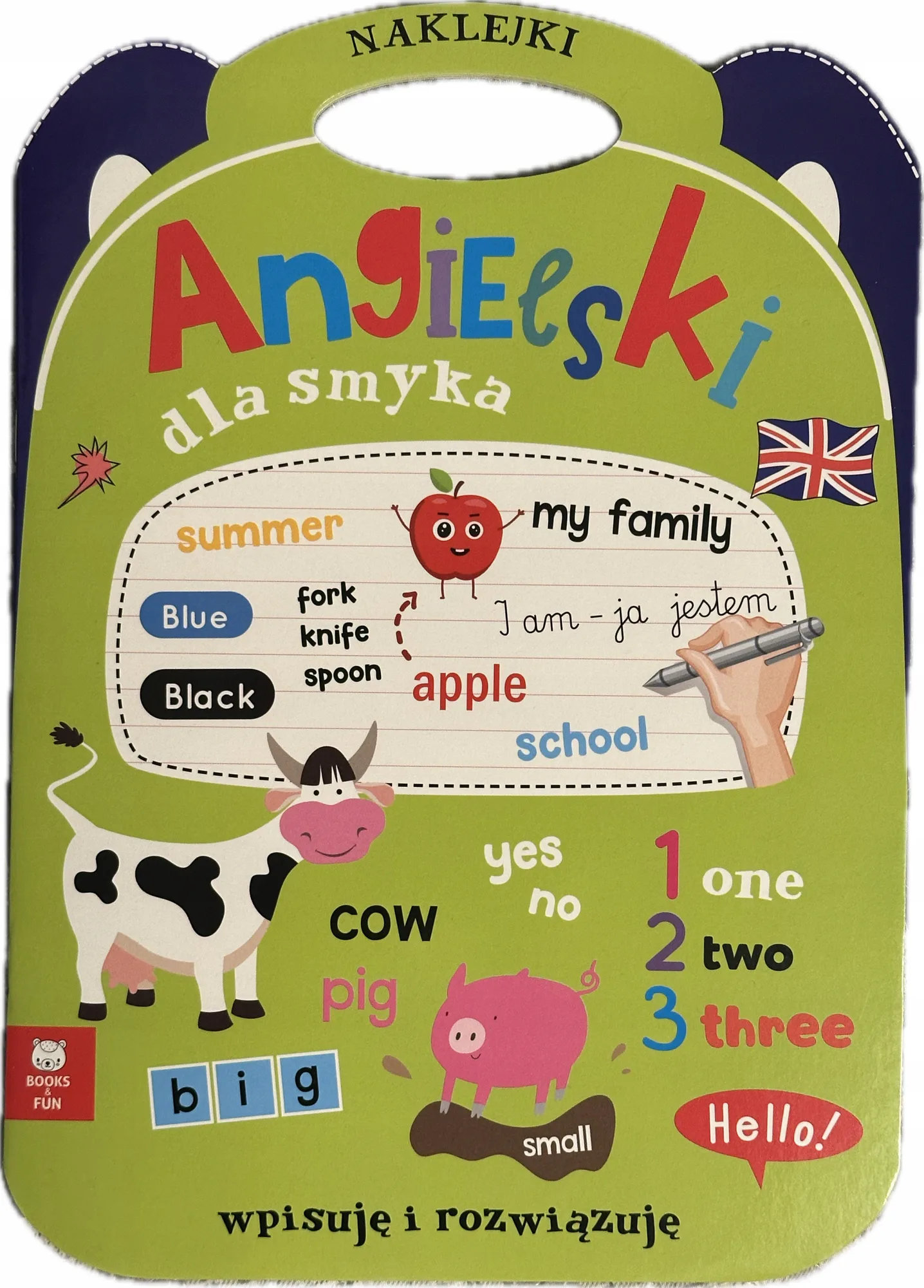 Okładka: krzyżówki z języka angielskiego słówka łamigłówki dla smyka klasa 1 2 3