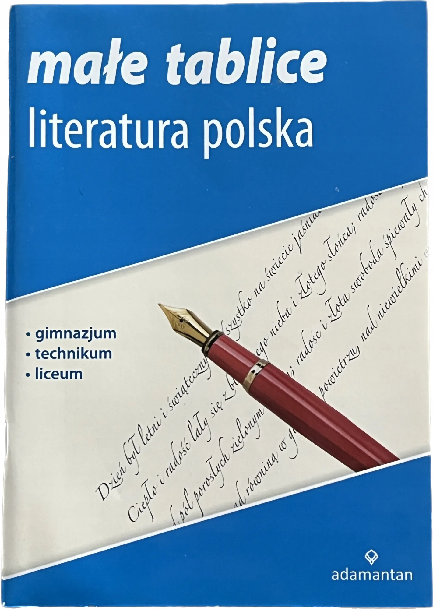 Okładka: Tablice szkolne literatura polska język polski liceum gimnazjum klasa 7 8