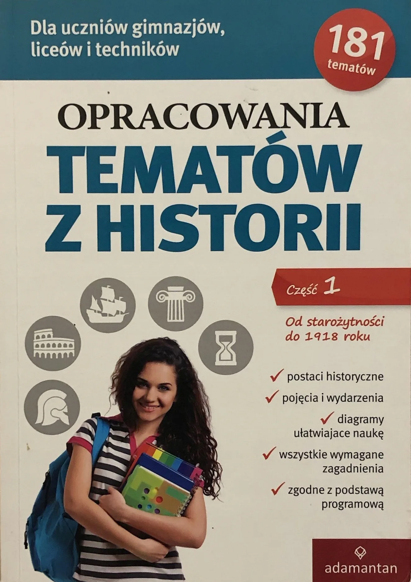 Okładka: HISTORIA ściąga KLASA 7 8 liceum opracowania tematów z historii część 1