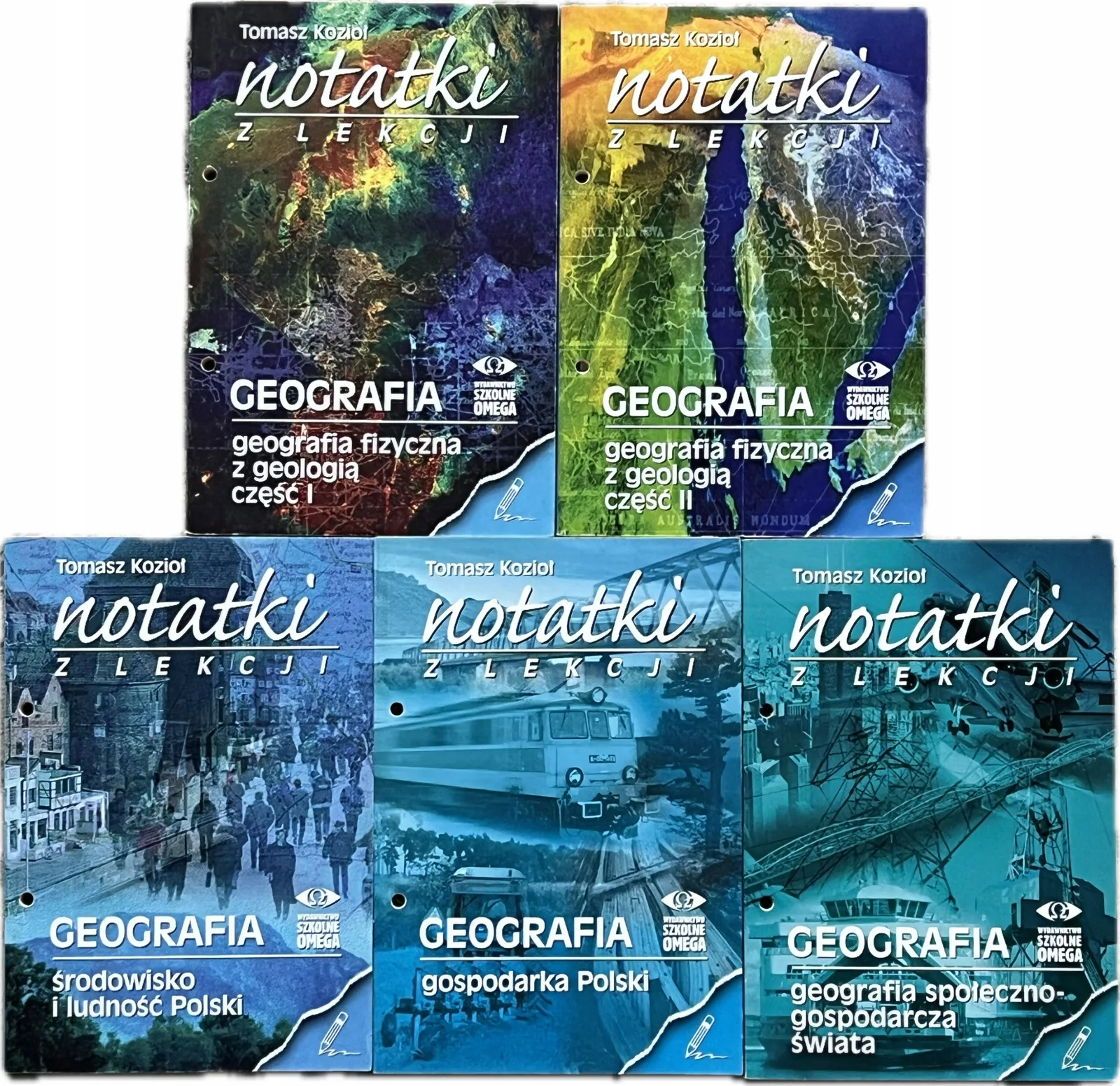 Okładka: GEOGRAFIA liceum ściąga opracowania repetytorium NOTATKI Z LEKCJI 5 tomów