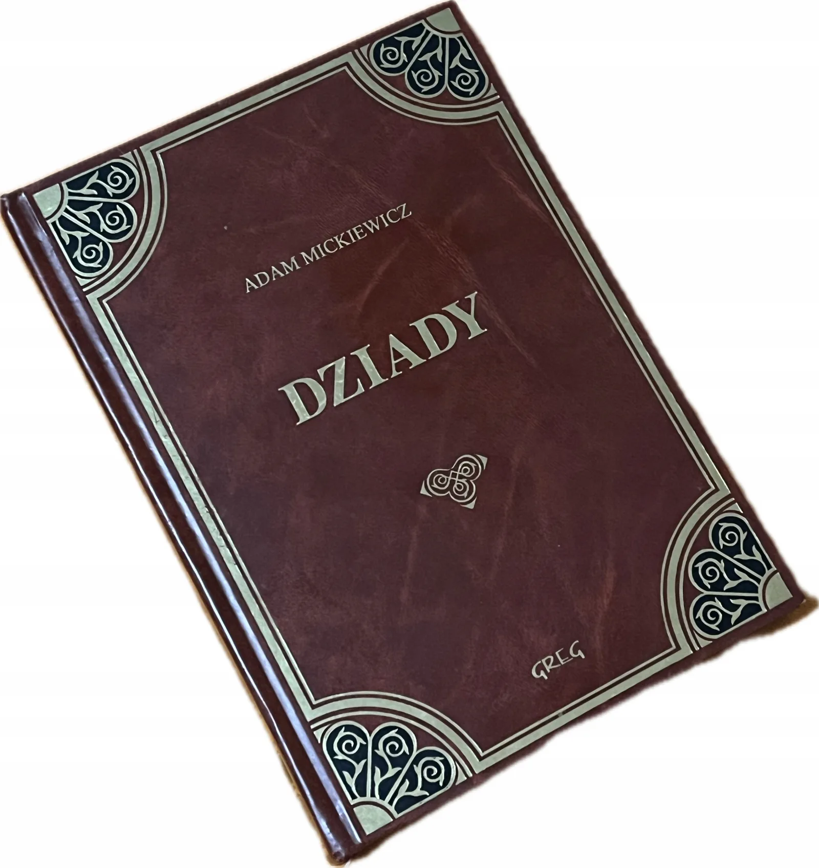 Okładka: DZIADY Adam MICKIEWICZ LEKTURA z opracowaniem skóra GREG