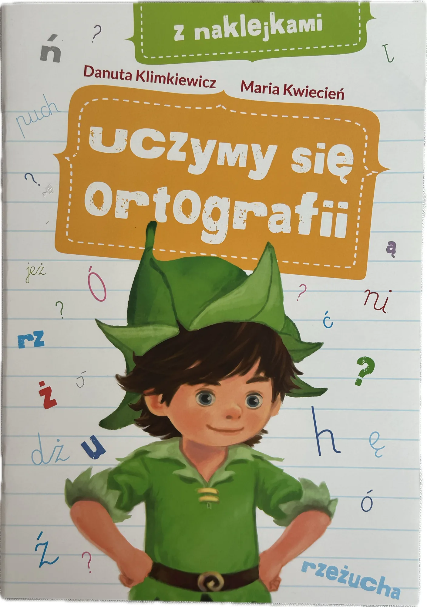 Okładka: Ortografia klasa 2 3 ćwiczenia zadania UZUPEŁNIANKI a4 NAKLEJKI