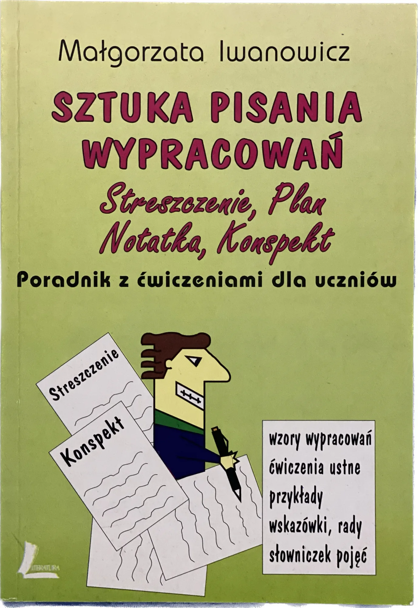 Okładka: WYPRACOWANIA KLASA 4 5 6 streszczenie plan notatka