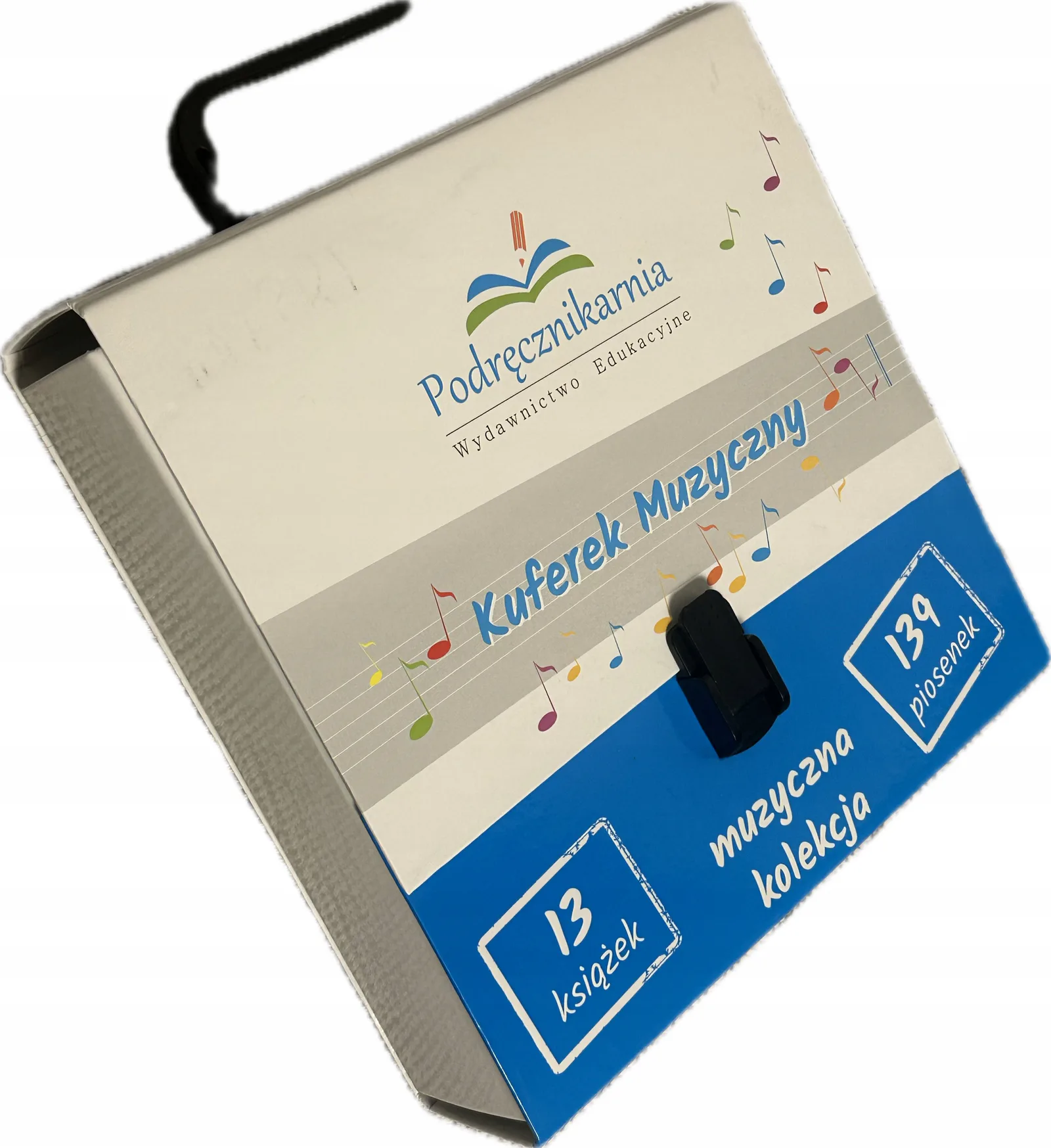 Okładka: Kuferek muzyczny kolekcja muzyczna 13 książek z płytami cd 139 piosenek