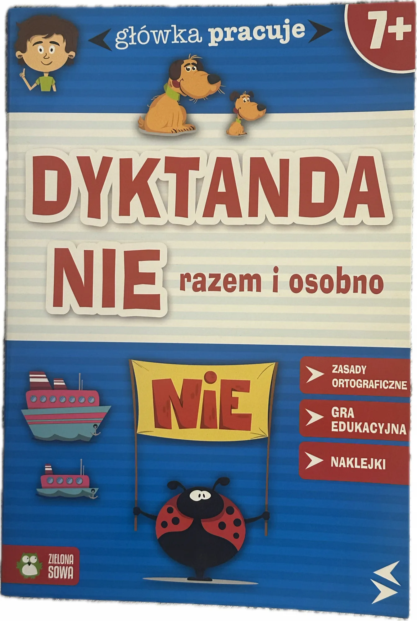 Okładka: ORTOGRAFIA klasa 1 2 3 ćwiczenia dyktanda a4 Nie razem czy osobno