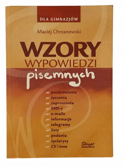Okładka: WYPRACOWANIA KLASA 7 8 wzory wypowiedzi pisemnych