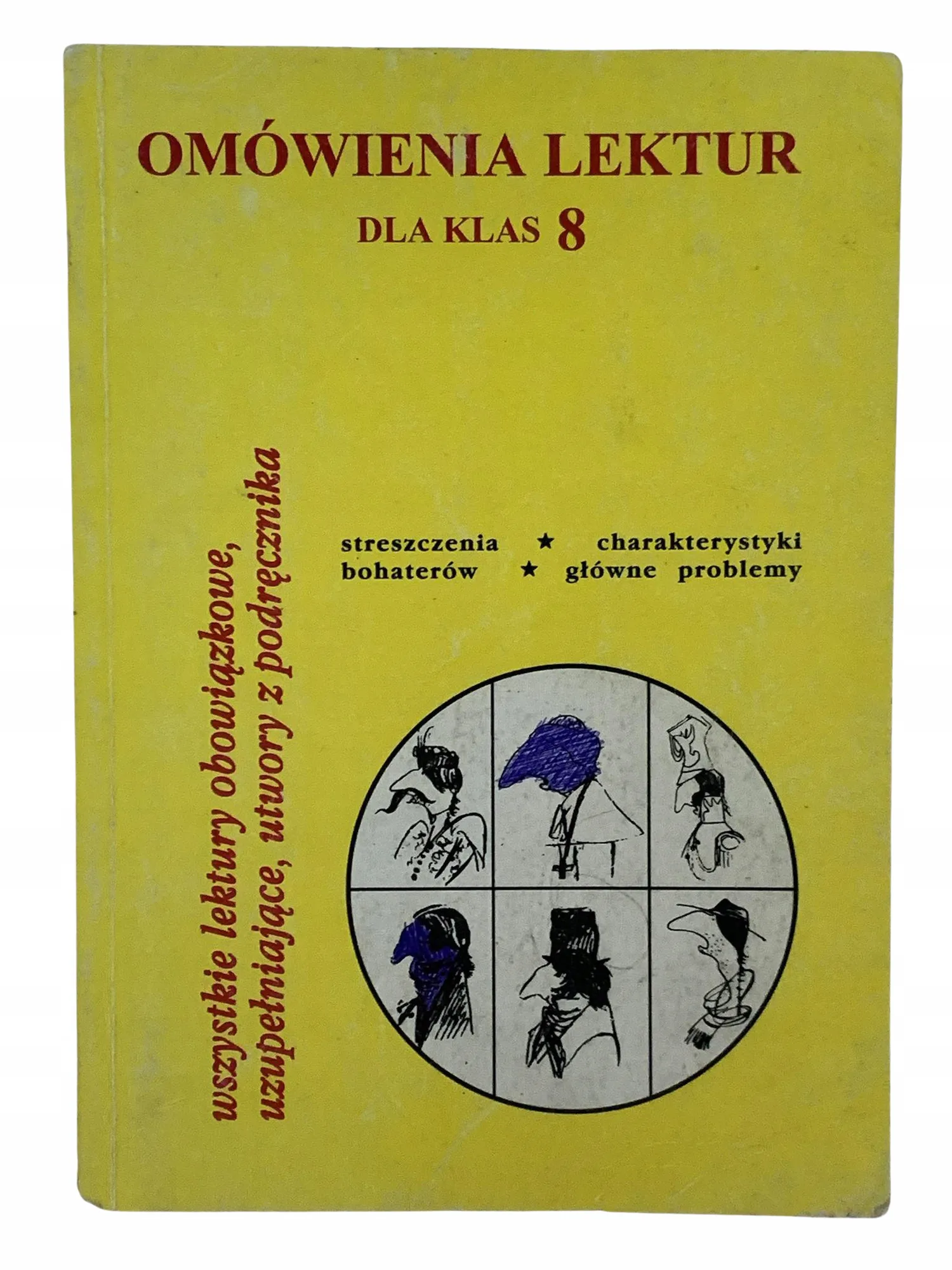 Okładka: OPRACOWANIA LEKTUR streszczenia ściąga klasa 8